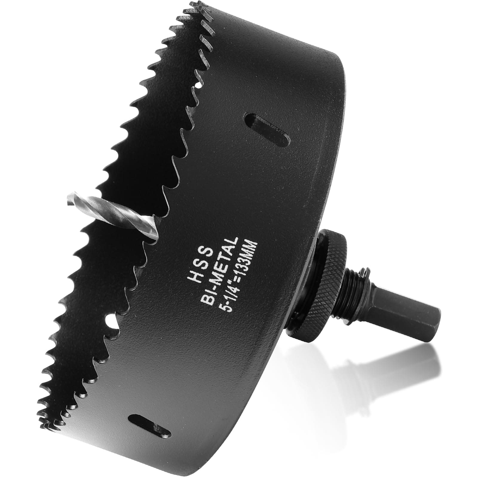 5 1/4 inch Hole Saw Drill Bit for Metal and Wood, M42 Bi-Metal Hole Cutter with 1.5” Cutting Depth for Drywall, Ceiling, Aluminium Alloy, Sheet Iron and Steel Frame