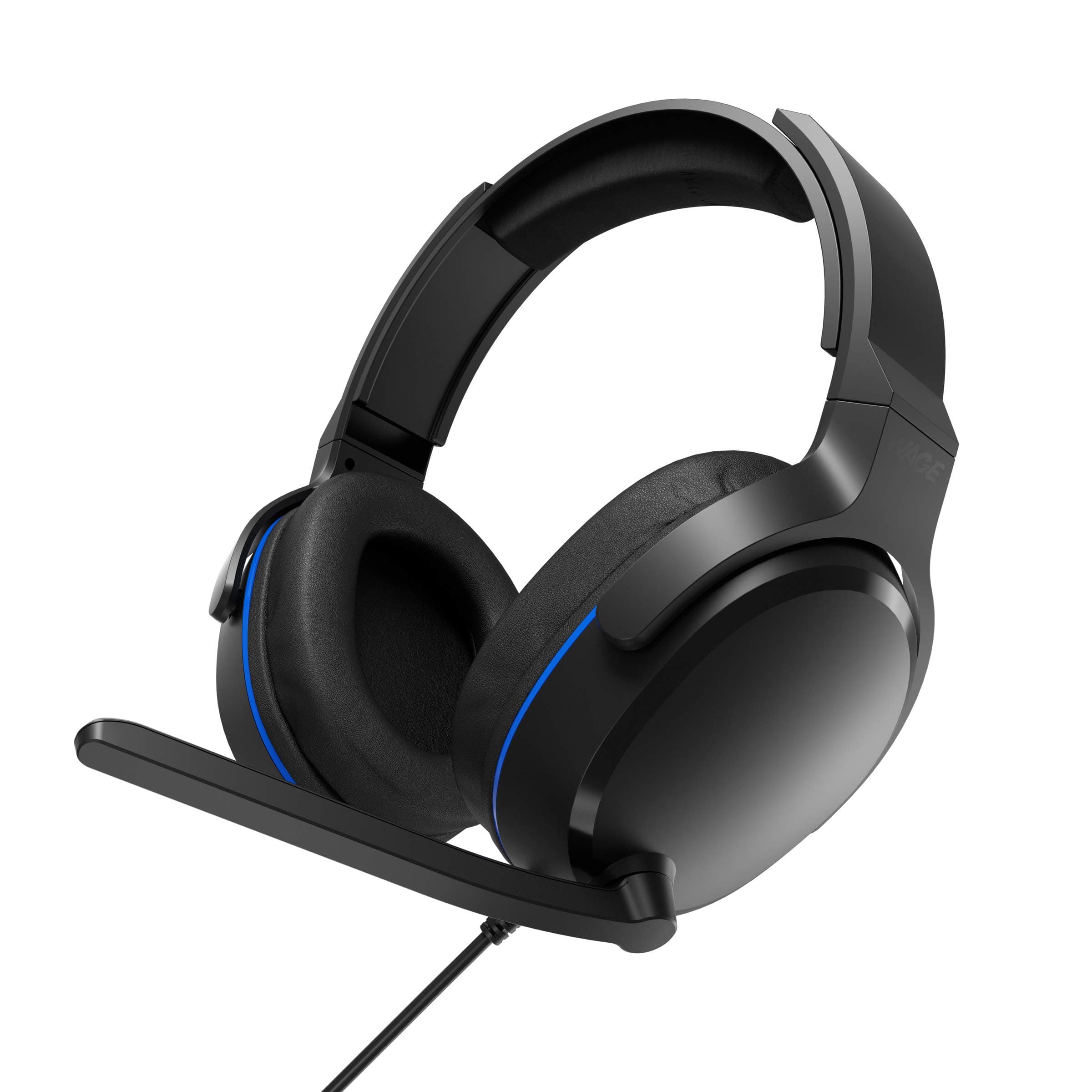 Wage Over-Ear Wired Gaming Headset, Black/Blue (WMANY-N116)