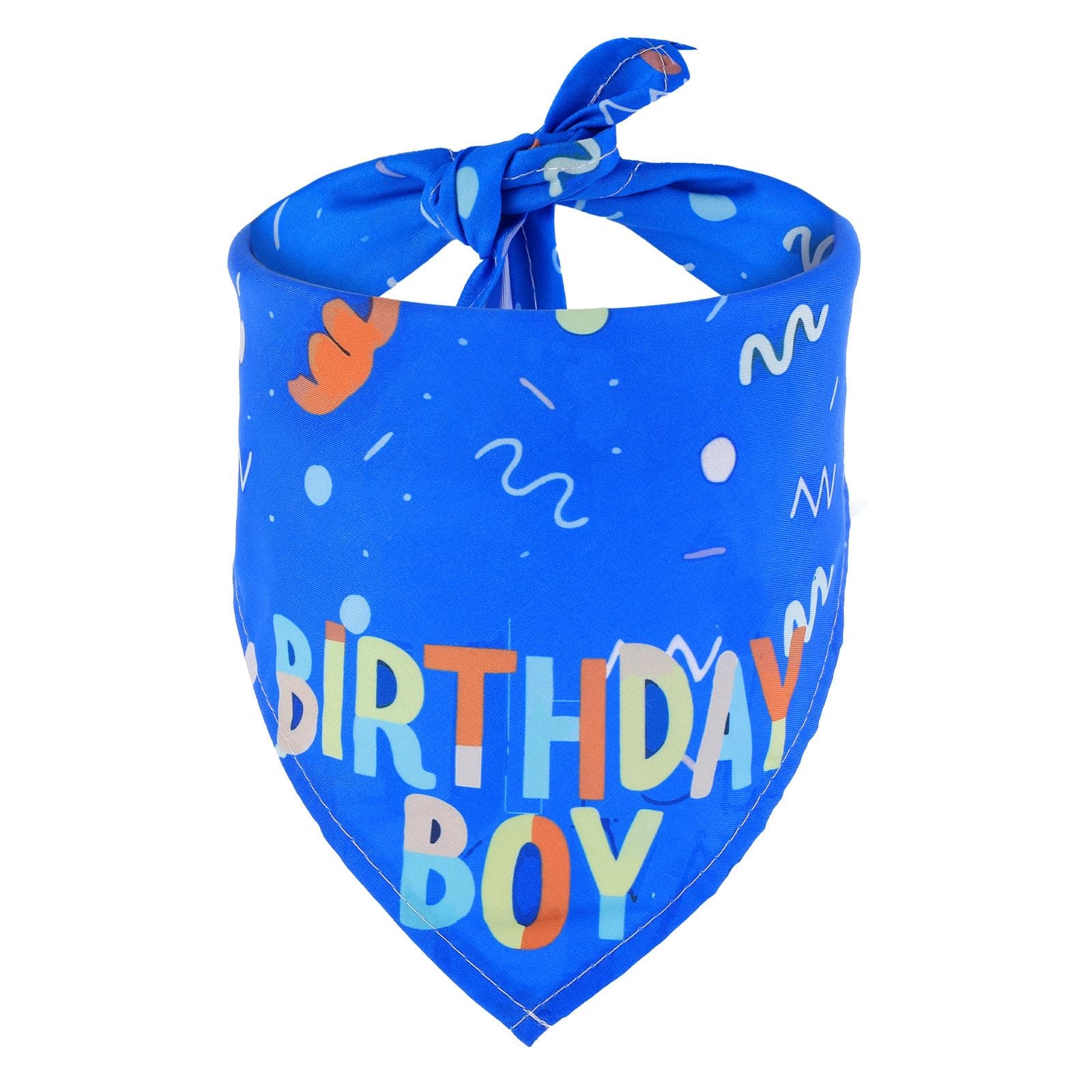Birthday Dog Bandana, Blue Birthday Dog Bandana Pet Party Supplies Pet Scarf for Large Doggy