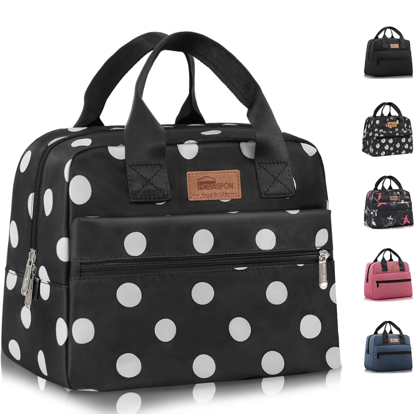 HOMESPON Insulated Lunch Bag for Women Men, Thermal Lunch Box Cooler