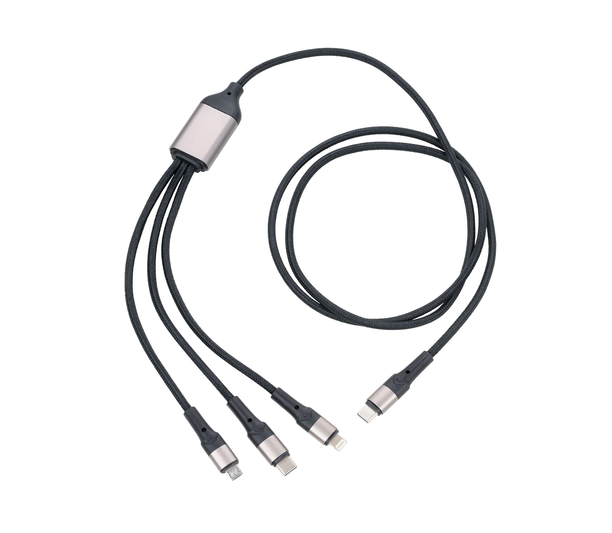 3-in-1 USB Charging Cable: USB, USB-C, Lightning by Troika Germany