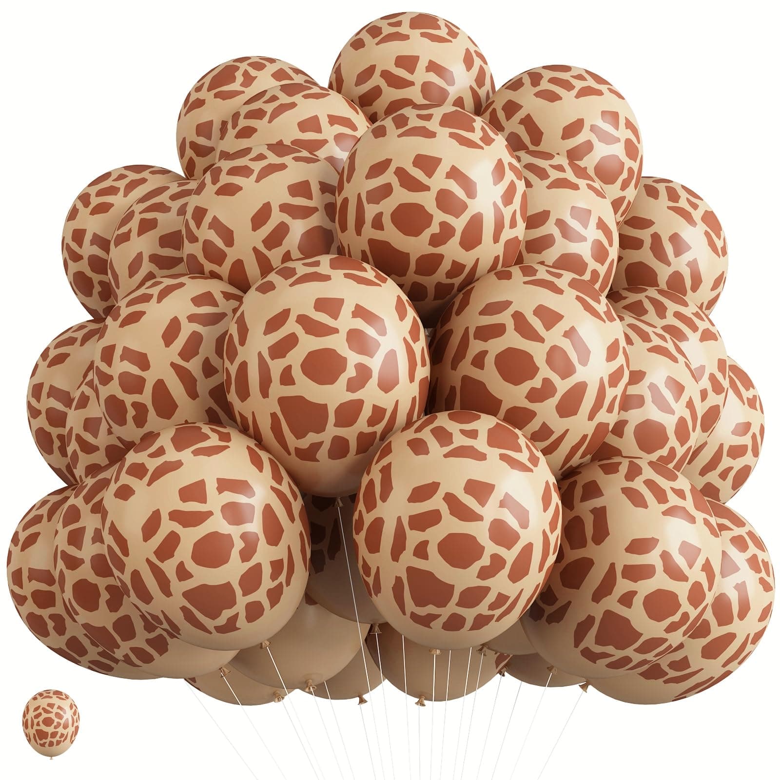 Giraffe Print Balloons Set, 12 Inch Safari Animal Deer Print Latex Balloons for Kids Two Wild One Birthday Decorations Baby Shower Forest Woodland Zoo Jungle Wildlife Theme Safari Party Decorations
