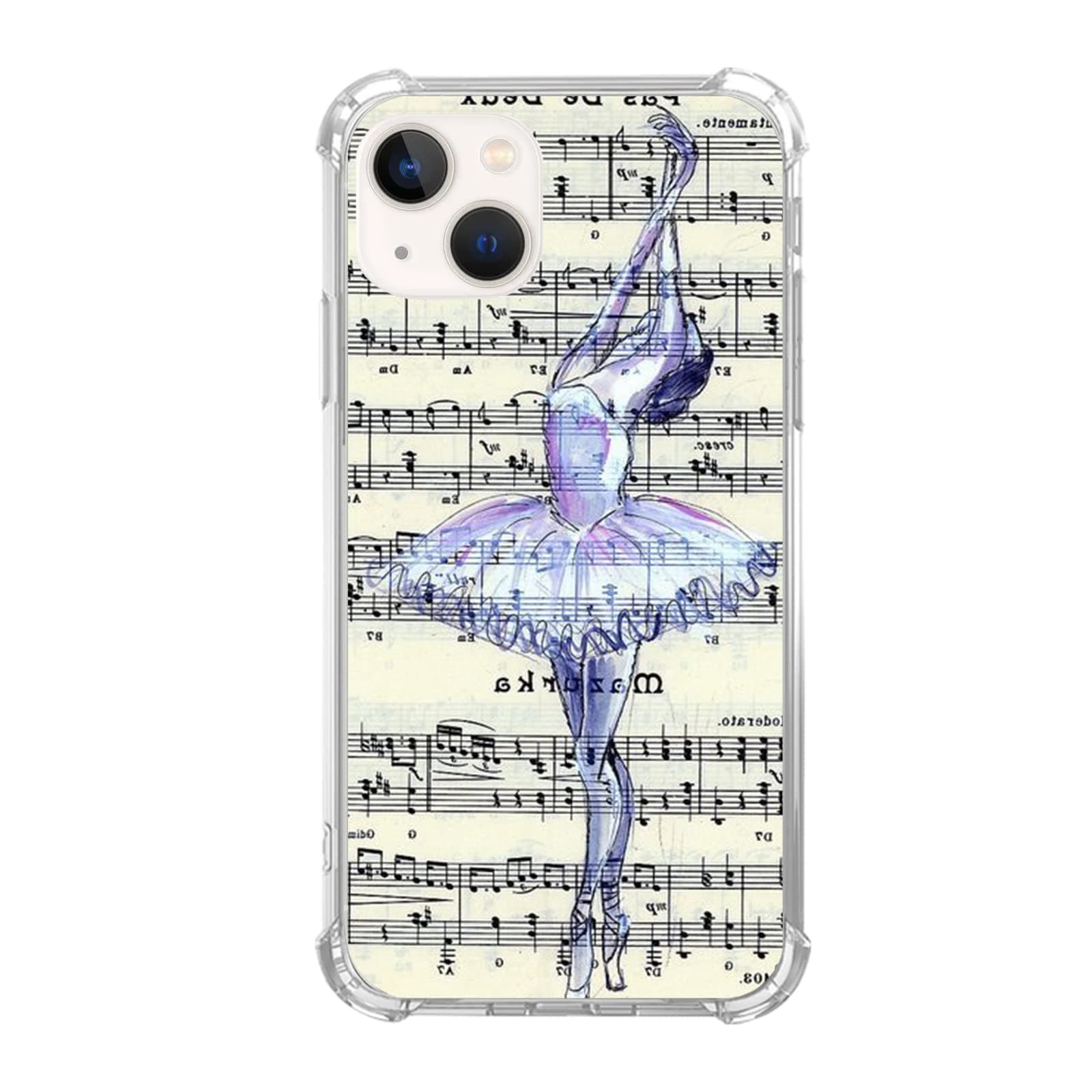 Jyrgkunlt Ballet Dancer Phone Case Compatible with iPhone 15, Pretty Ballerina Case for Girls Women Boys Men, Unique Trendy TPU Bumper 11