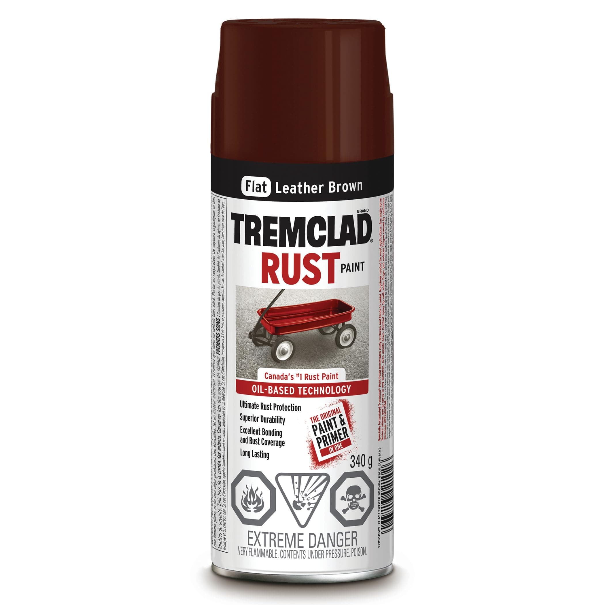 Tremclad - Oil Based Rust paint in Leather brown 340g