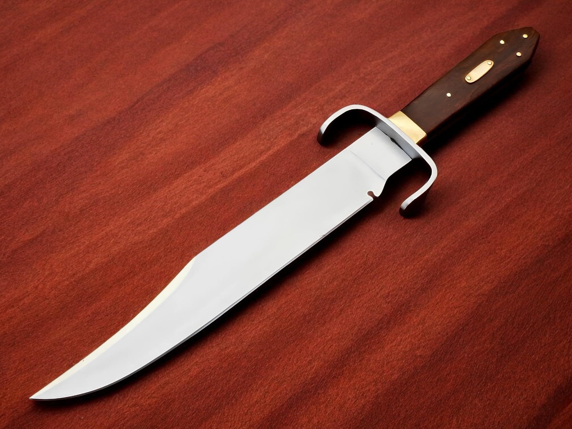 Dundee C Guard Shiny Steel Blade Historical Inspiration Design Bowie Knife With Sheath, CGHD-WEF Hunting Knife, Hunting Knives, Hunting Bowie Knife, Historical Replica Bowie Knife, EDC Knife