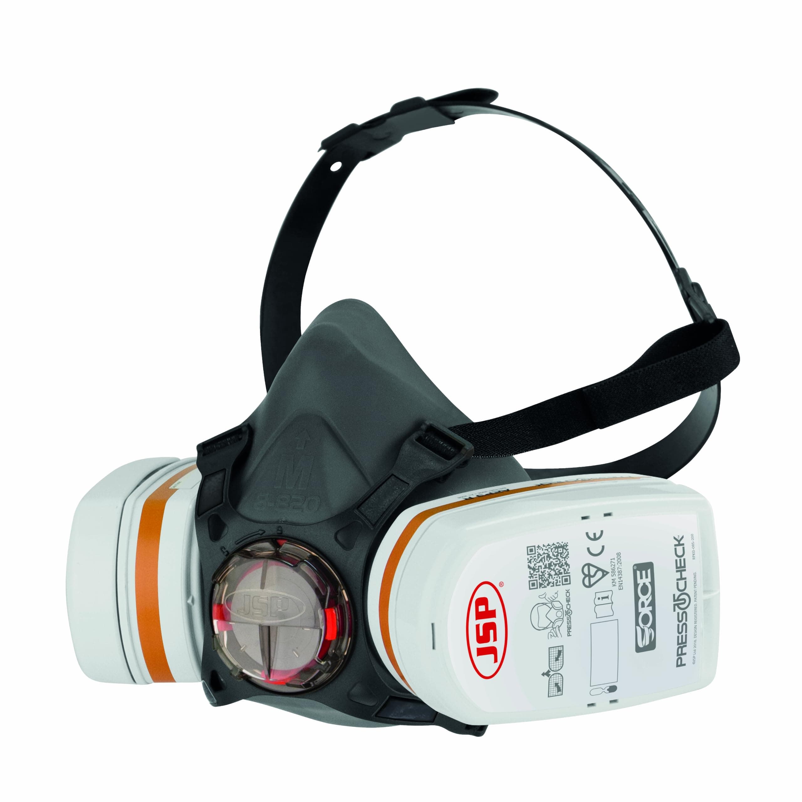 JSP FORCE8 Half Mask Reusable Respirator with PressToCheck A2P3 Filters