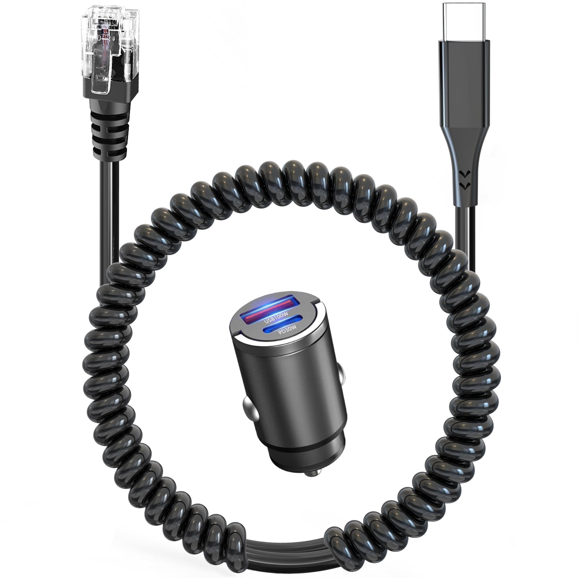 QaMcbulc Radar Detector Cable,USB-C to rj11 Plug Charging Kit