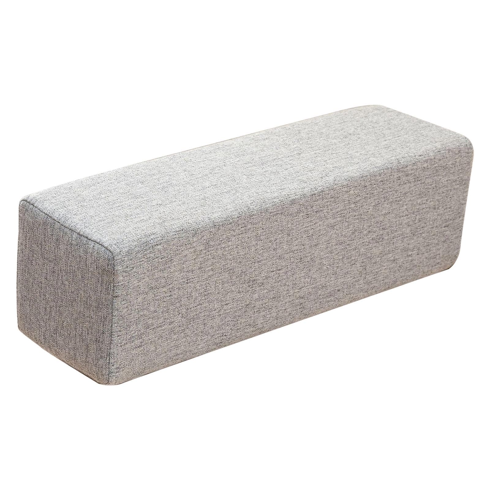 Fenteer Couch Arm Rest Pillow Headboard Elbow Support Rectangular Gift Sturdy Sponge Armrest Pillow for Car Home Bedroom Bed Sitting, Light Gray