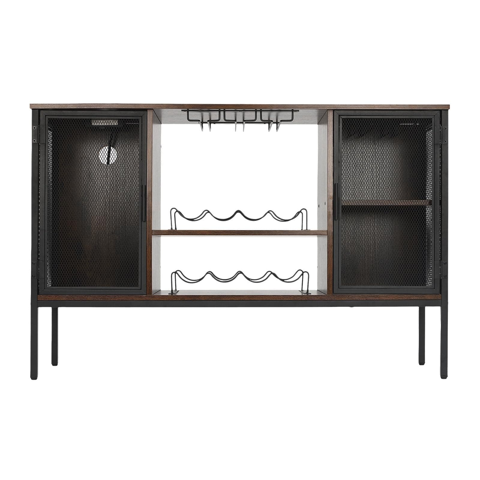sertheha Wine Bar Cabinet with Power Outlets Coffee Bar Cabinet for Glasses