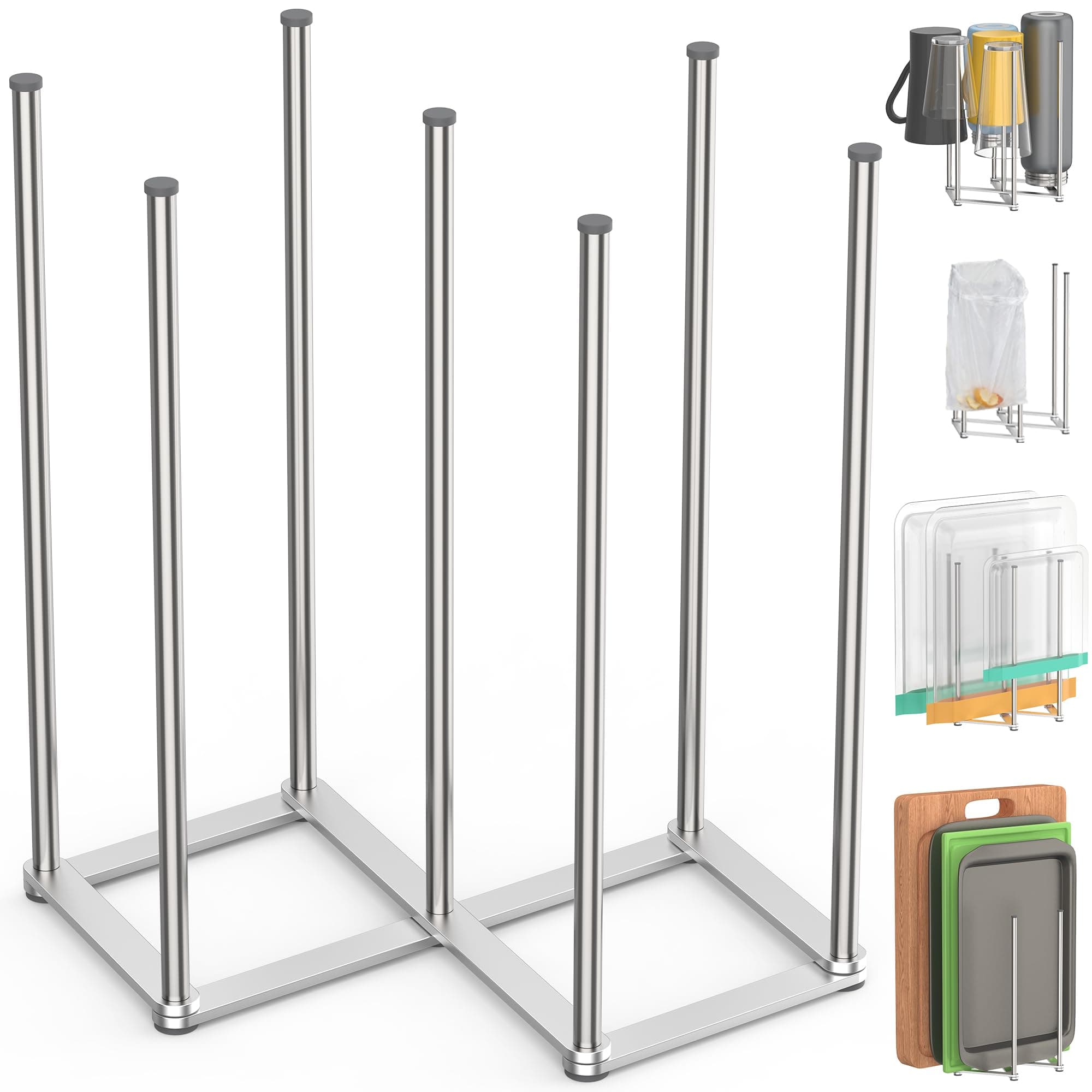 Senvix Collapsible Bottle Drying Rack, Baby Bottle Drying Rack, Foldable Cup Draining Holder, Retractable Reusable Silicone Bag Dryer with Non-Slip Bottom Aluminum Alloy