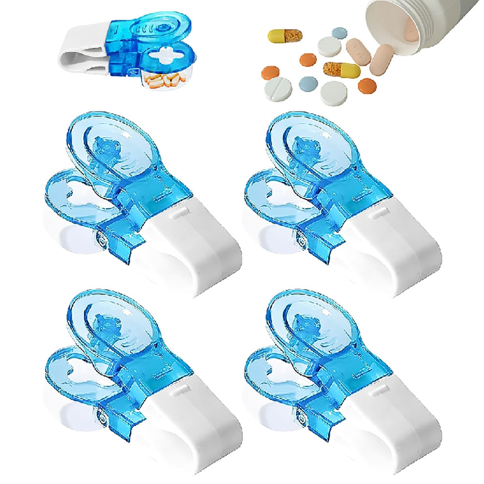 Pill Popper, 2025 Portable Pill Taker Remover Pill Extractor Tool Pill Popper Tool Blister Pack Opener Popper Assistance Tool Portable Pill Taker Household Gadgets for The Elderly, Disabled (4Pack)