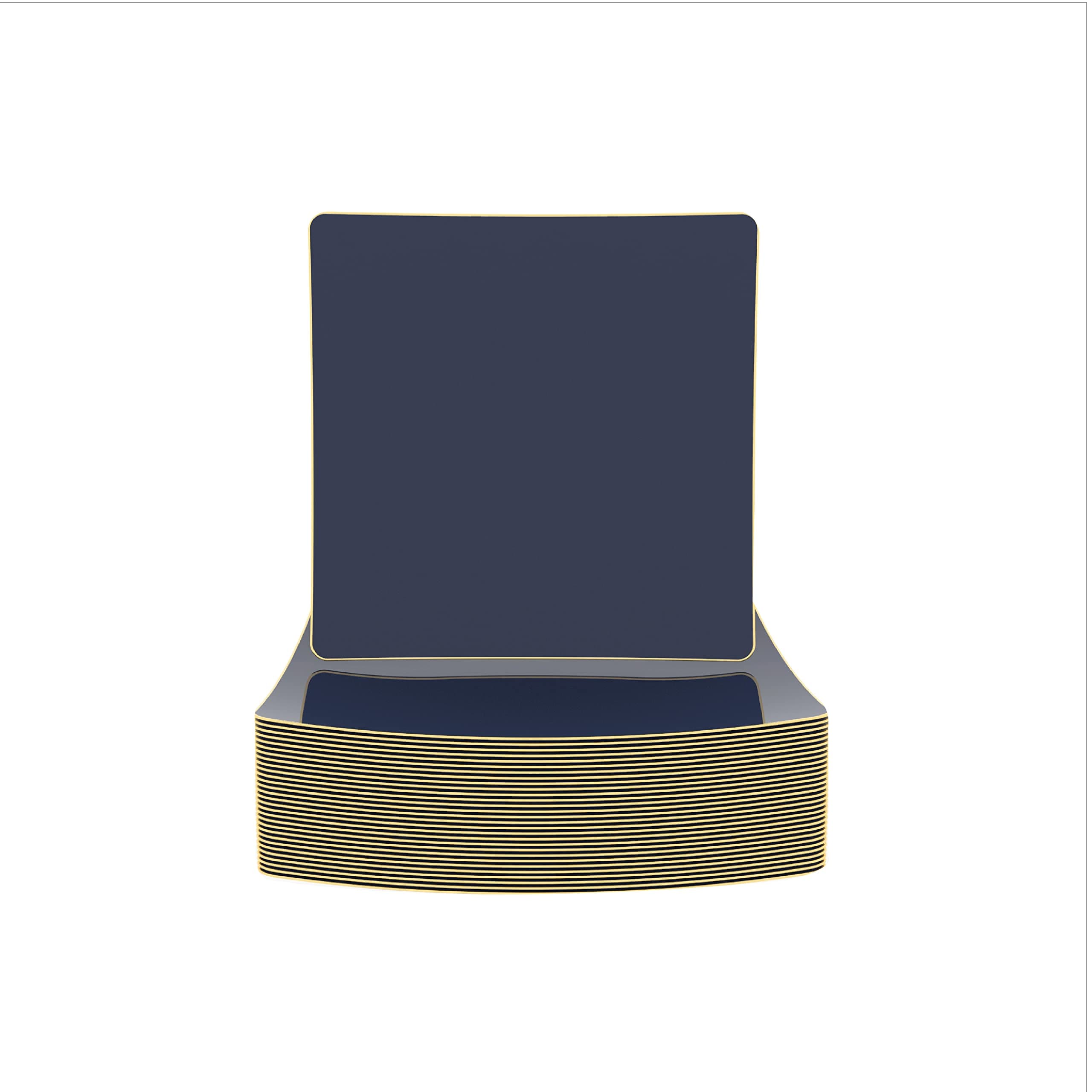 LUXE PARTY NYC Plastic 30 Pack Dinnerware Plates | Disposable| 10.25" | Dinner Plate | Dinner | Buffet| Partyware| Party Supplies | Holidays | Gold Navy