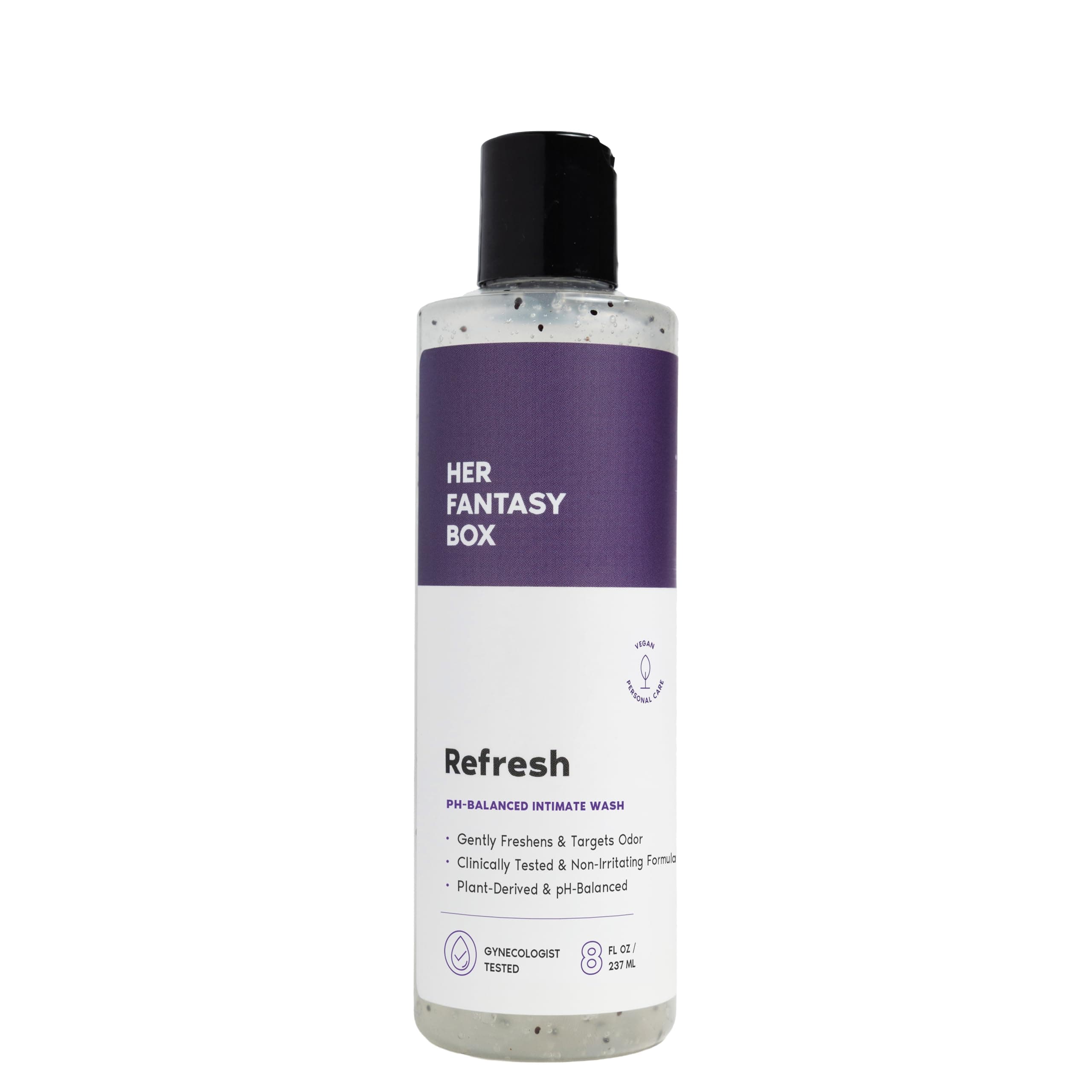 Her Fantasy Box | Refresh pH Balancing Shower Gel - Natural Feminine Hygiene Solution for Gentle Cleansing, Odor Control, and Skin Nourishment - pH-Balanced Formula for All Skin Types (8 oz)