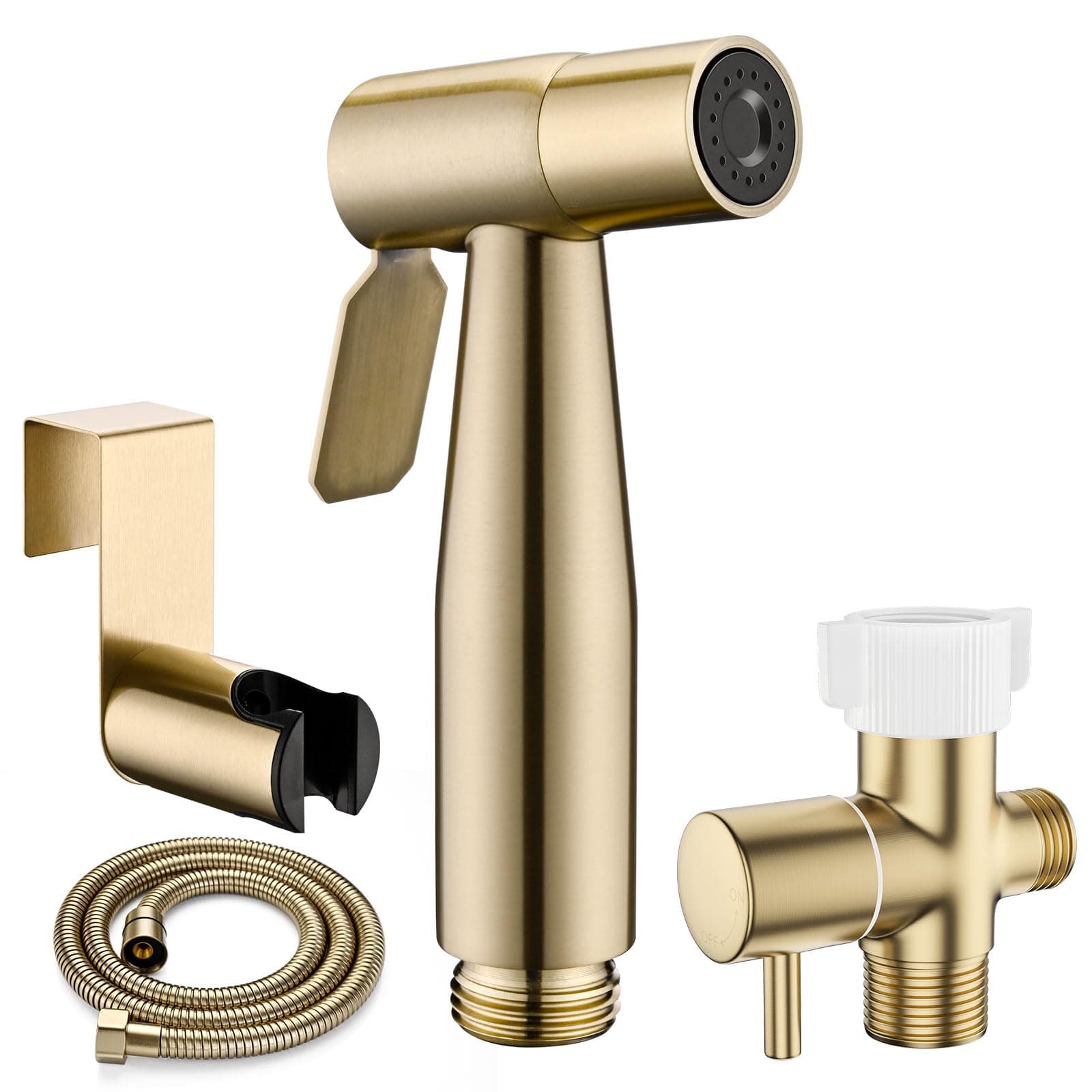 BRITULIF Bidet Sprayer for Toilet, Adjustable Pressure, Gold
