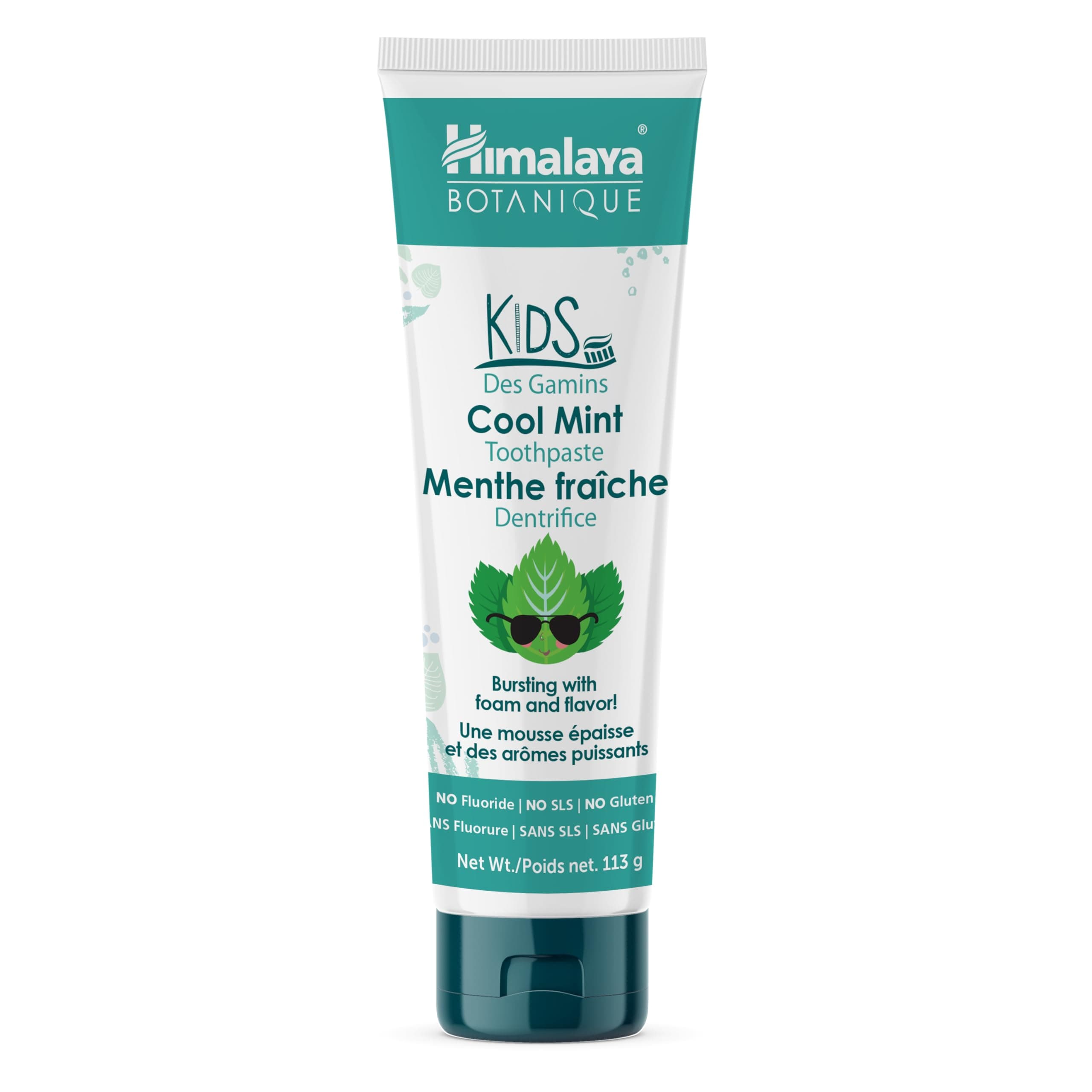 Himalaya Botanique Fluoride-Free Kids Toothpaste, Cool Mint, 113 g (4 oz)