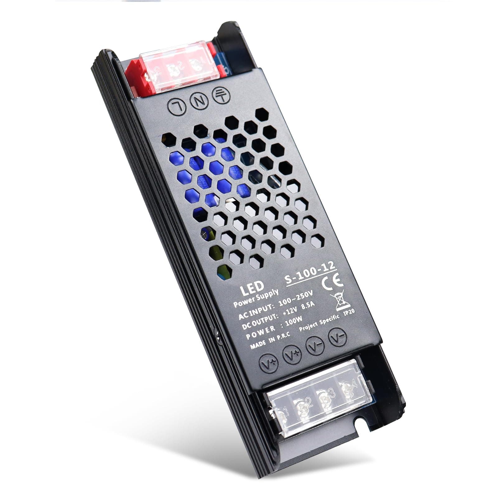 12V 100W Power Supply, 12 Volt 8.5A DC Power Supply, AC 100-250V to DC 12V Converter Transformer, LED Driver, Switching Power Supply for Strip Lights, Lighting Fixtures, Industrial Projects, Radio
