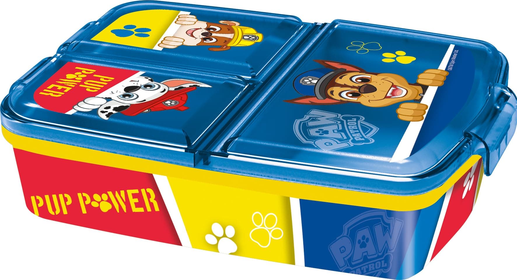 Paw Patrol Series 2-3-Compartment Bento-Style Kids Lunch Box - Ideal Portion Sizes for Ages 3 to 7 - Durable, BPA-Free, Dishwasher Safe, Food-Safe Materials