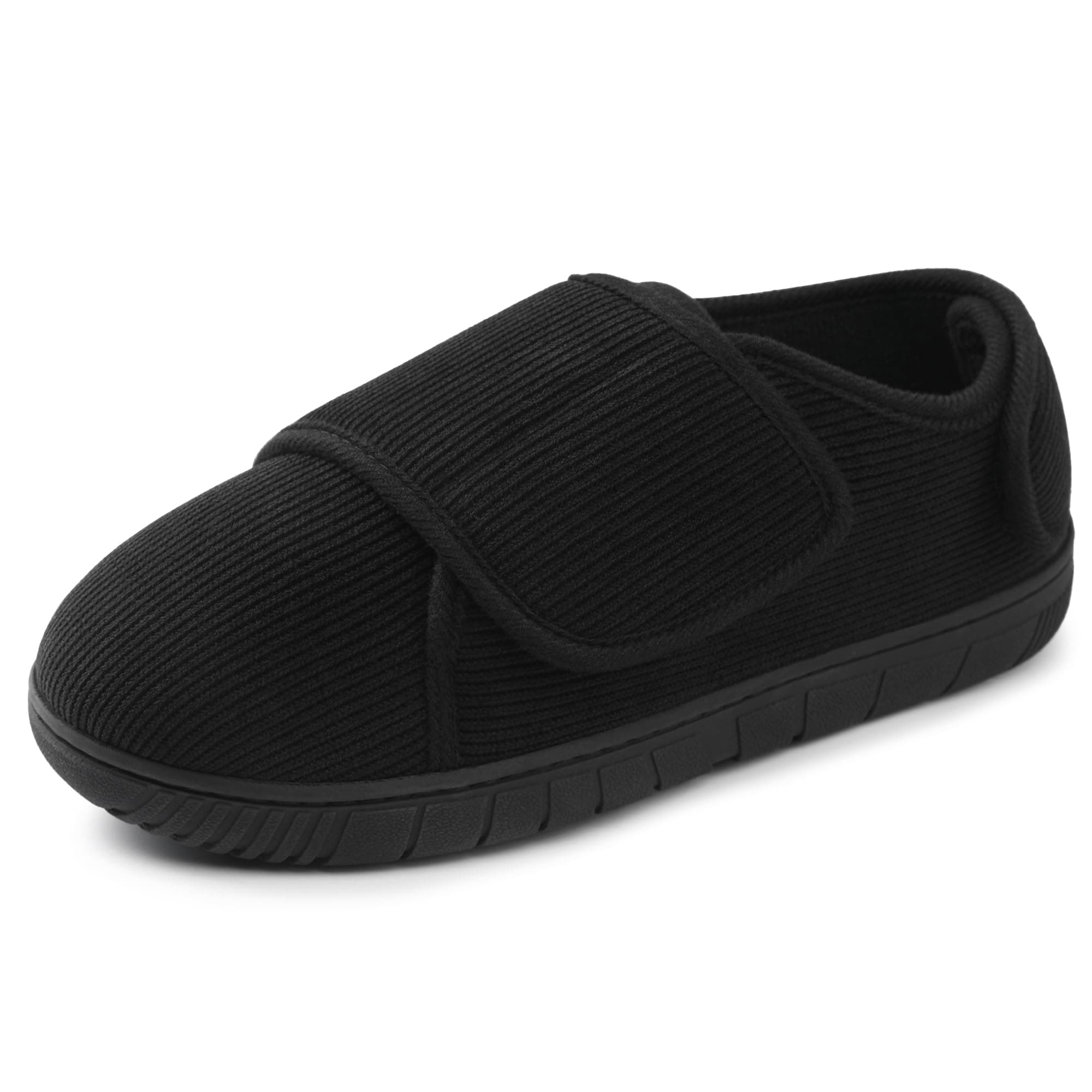 MIXIN Mens Slippers With Memory Foam Comfy Adjustable Indoor Outdoor House Slippers for Men Black 8