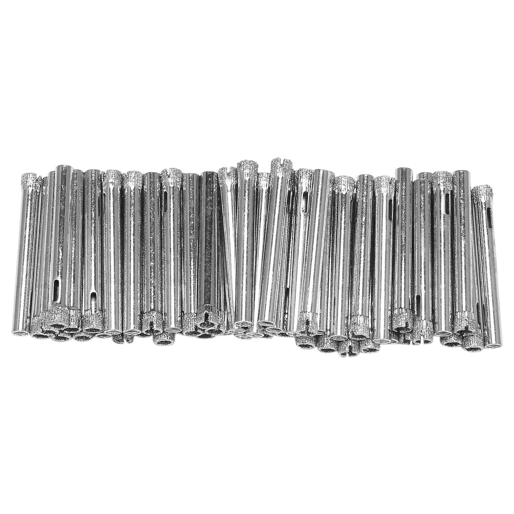 Mautacly 50Pcs Diamond Coated Drill Bit Set 6mm Diamond Tipped for Tile, Glass, Porcelain,