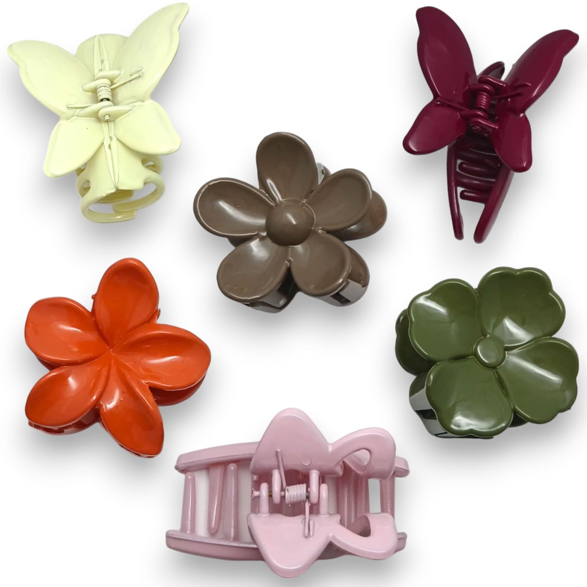 SP Hair Claw clips for Women | Small Hair Clutcher for Daily and Office Use, Made with Polycarbonate Material Best Gift For Girls and Women (Multicolor, Multi- Shapes and Design) (SP_GF_MC_PK_HCC)