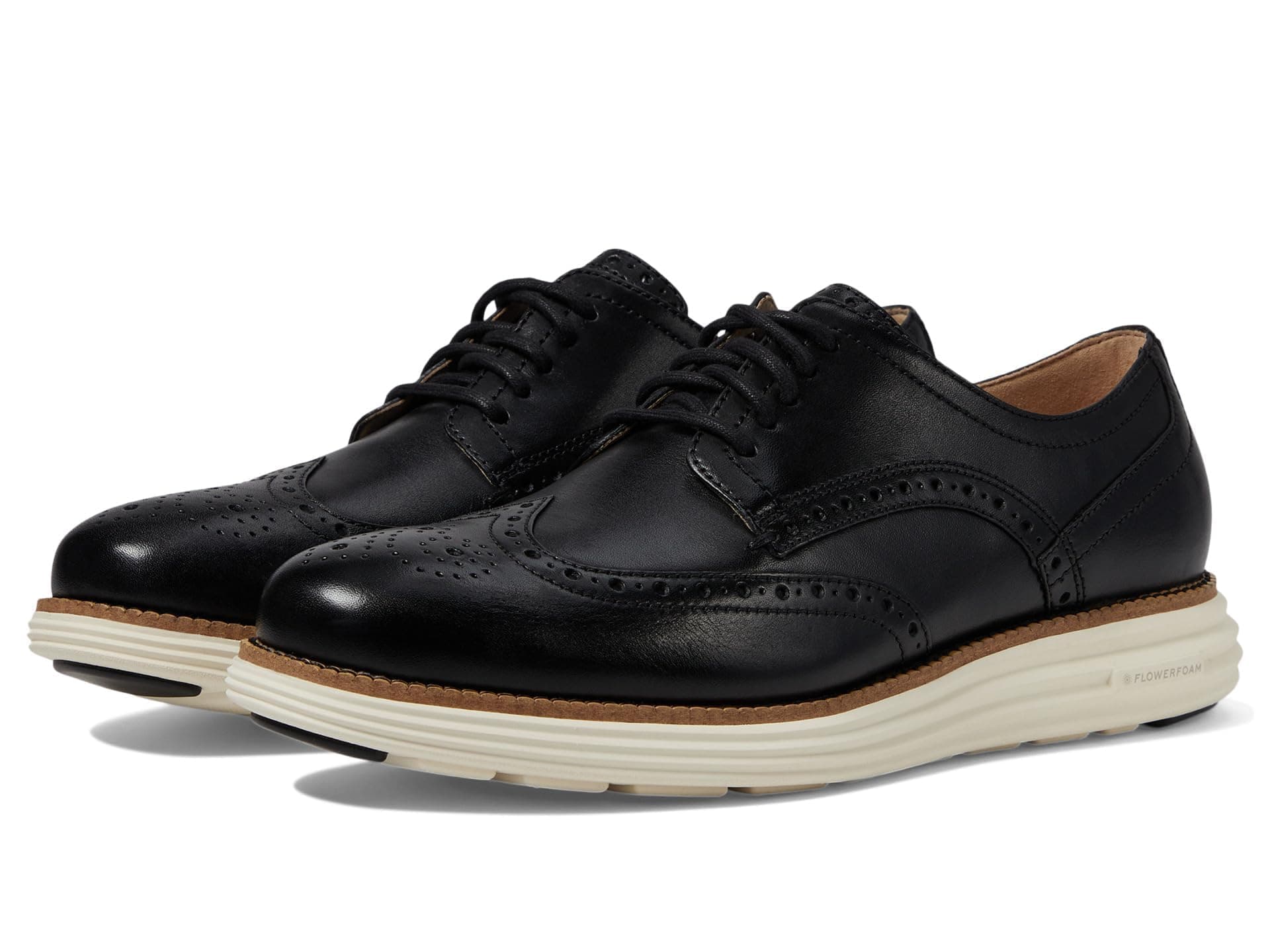 Cole Haan Men's Originalgrand Remastered Wing Tip Oxford, Black/Ivory, 10 UK