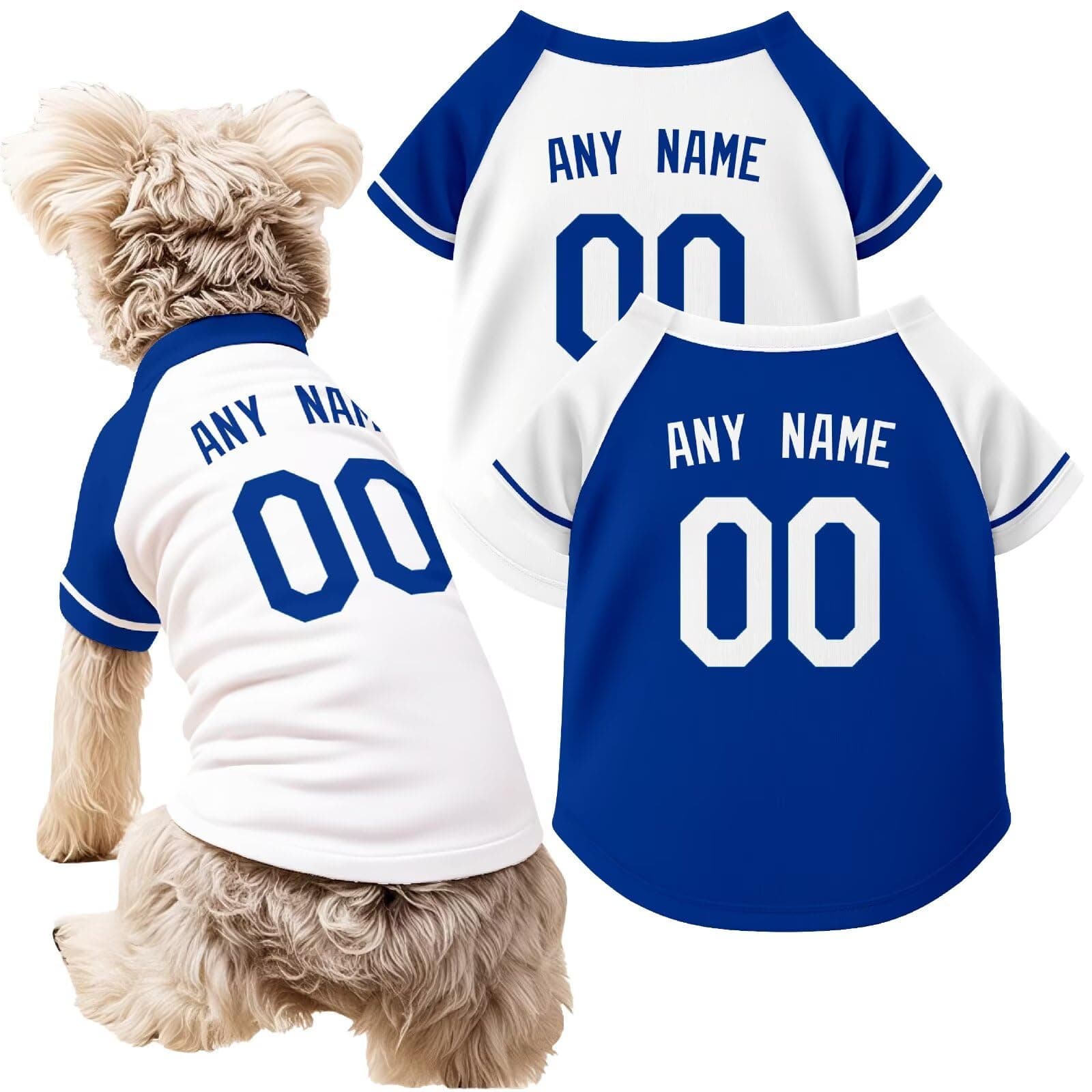 ANTKING Los Angeles Dog T-Shirt Jersey Style Custom Name and Number Pet Clothes Gifts