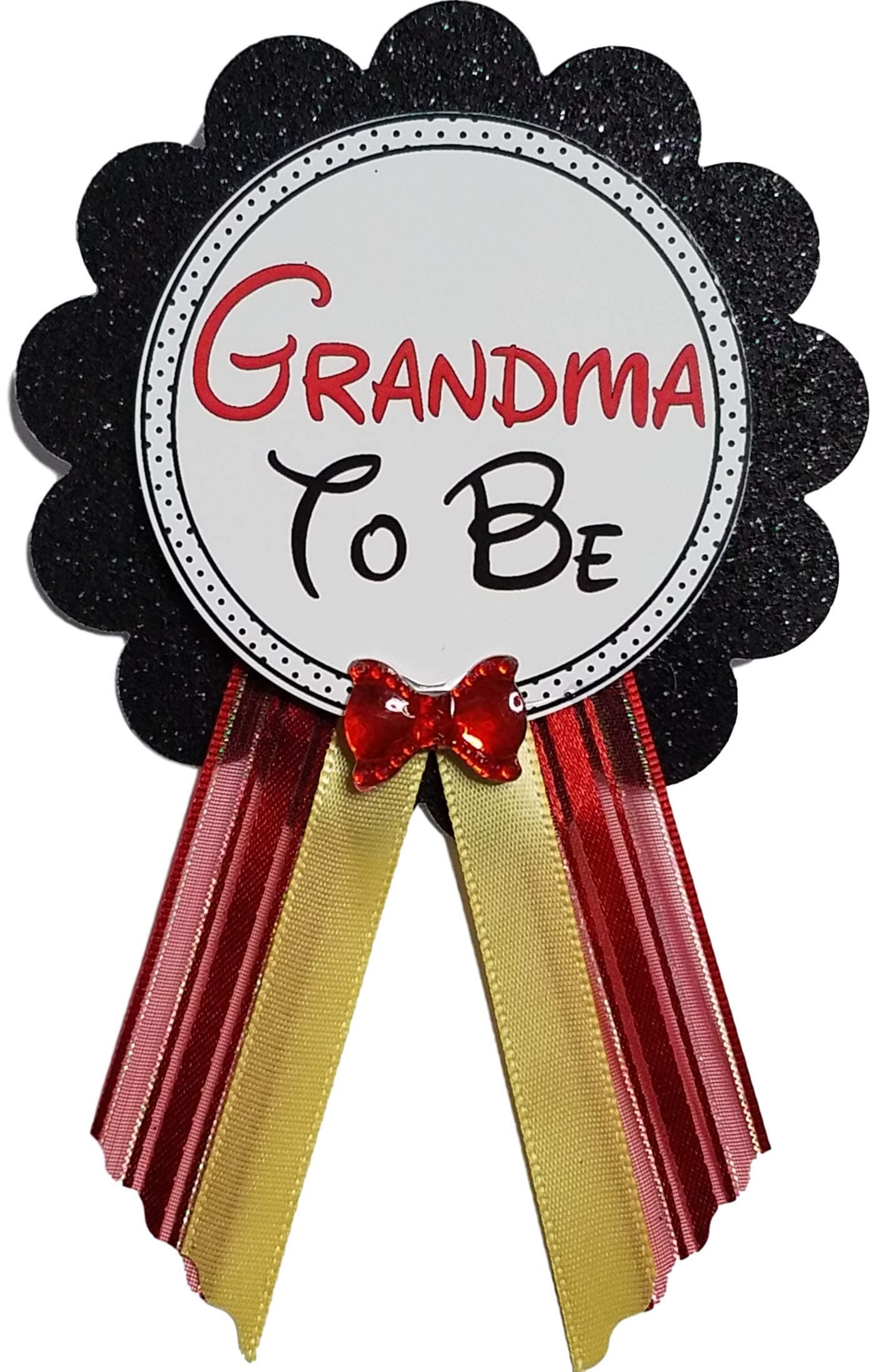 Grandma Pin for Baby Shower Mouse Theme It's a Boy Gigi Nona to wear Girl bow ties or bows Sprinkle