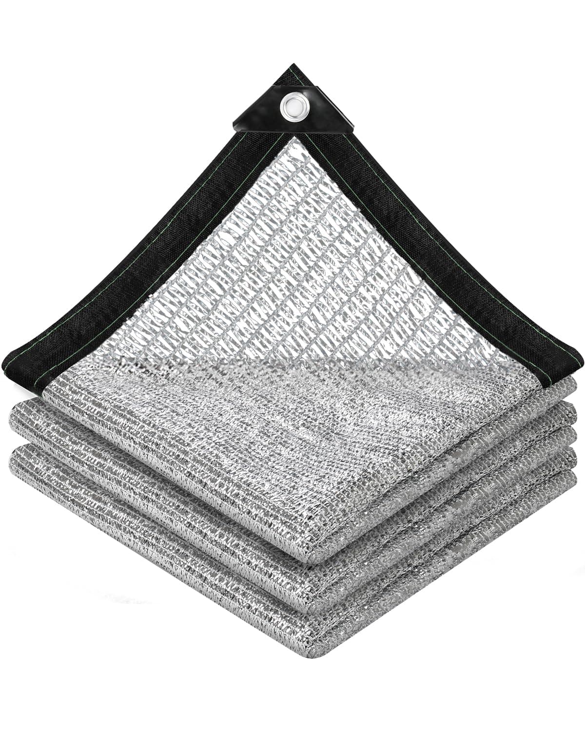 vensovo 50% Aluminum Shade Cloth - Reflective Aluminium Shade Netting Sun Shade Cover with Grommets for Cars, Dogs, Outdoor, RV, Patio (6x20FT)