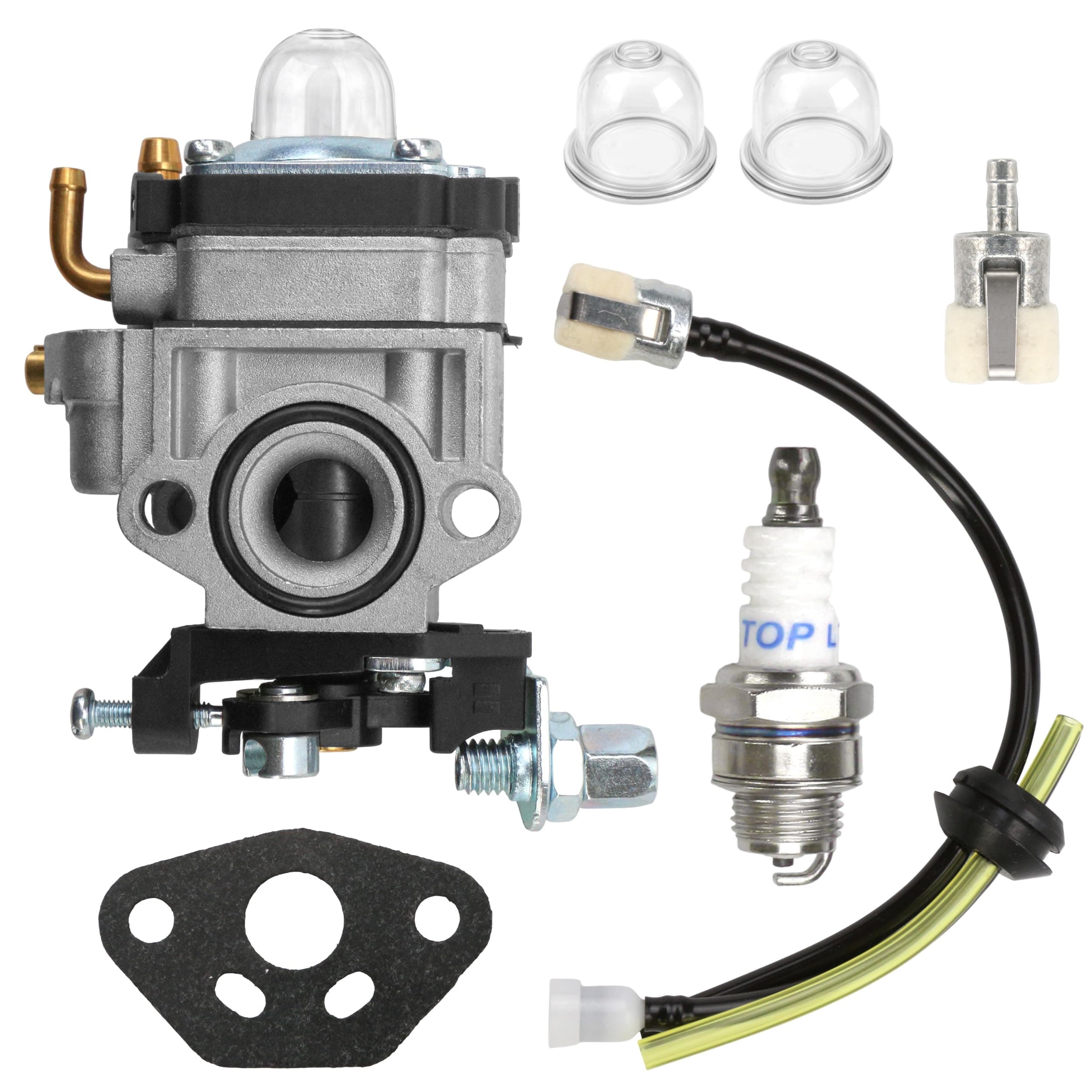 Carburetor 26cc Badger WB26BCI Carb Compatible with 2 Cycle 2-in-1 Straight Shaft Grass Trimmer Fuel Line Tune Up Kit fit for Shears Weed Wacker Parts