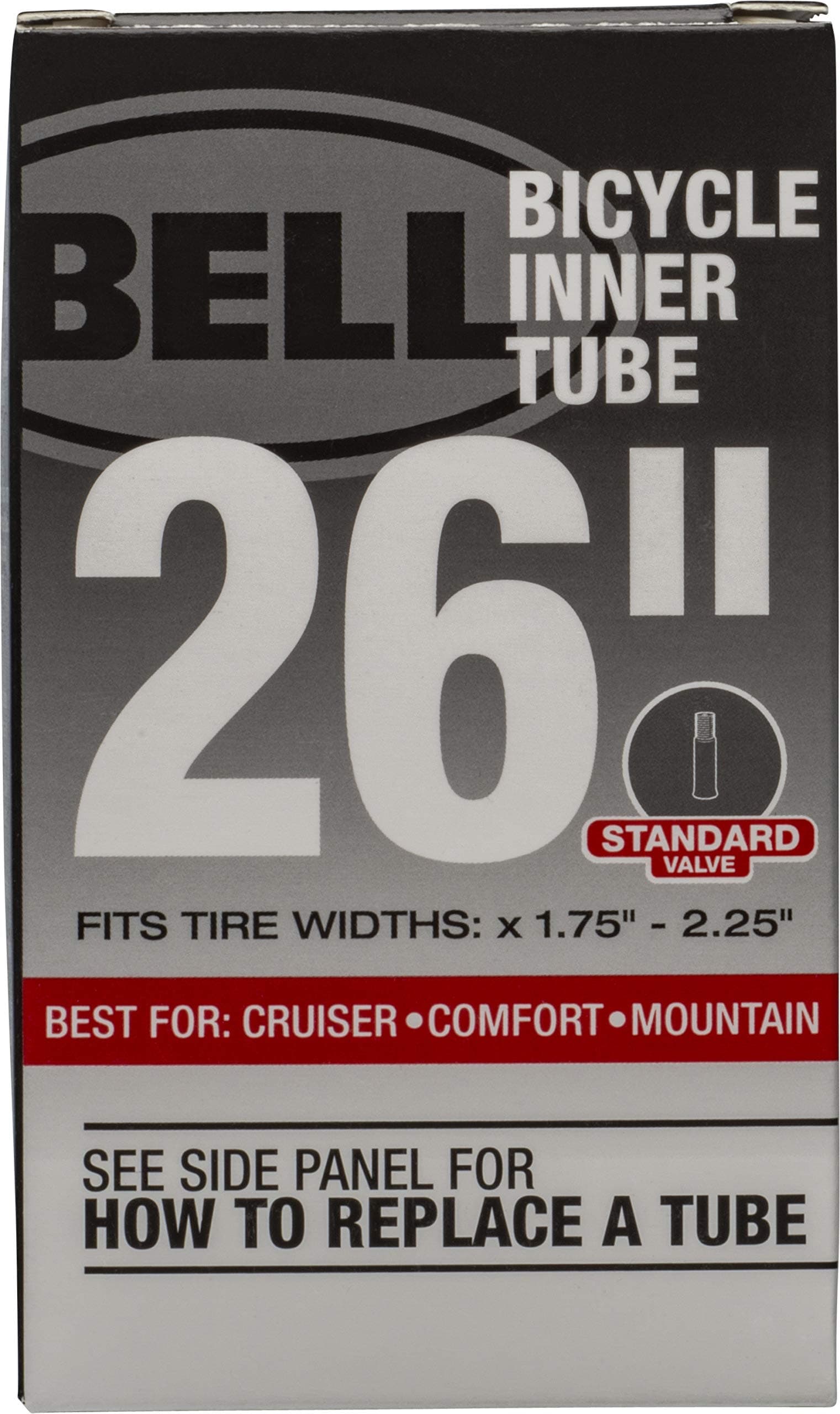Bell Bicycle Inner Tube, 26" x 1.75-2.25", Schrader, Mountain & Cruiser