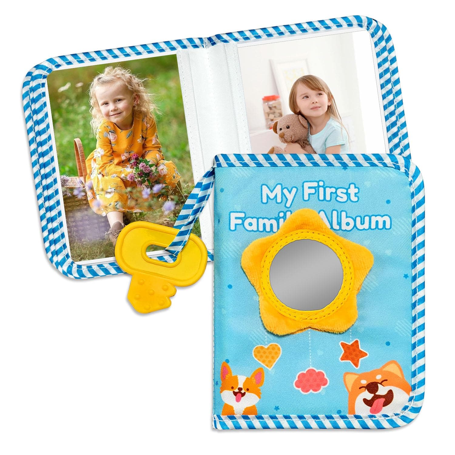 Boczif Baby Photo Album, Baby Memory Book Holds 4X6" Pictures(Blue)