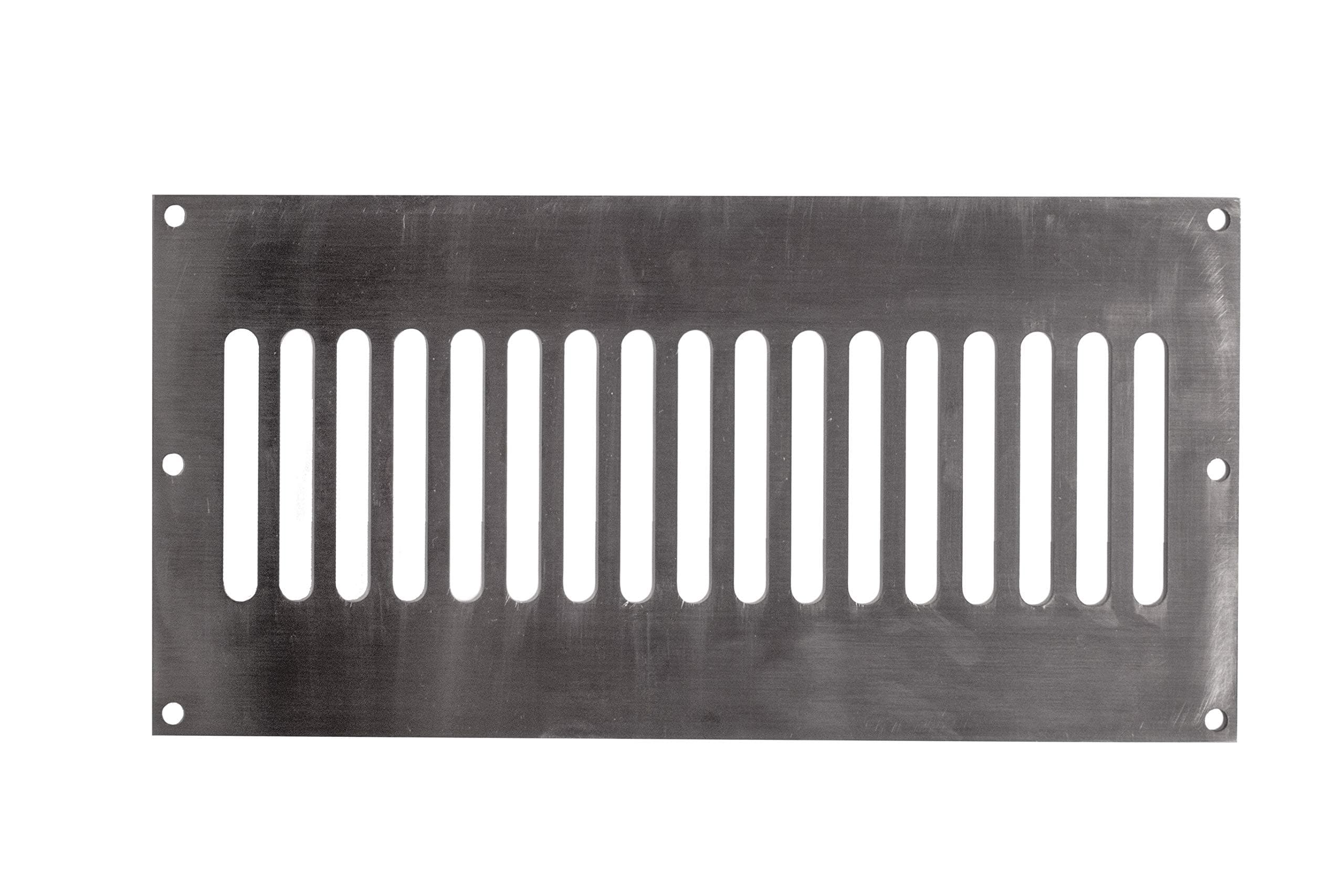 AMS Fireplace | Fire Pit Enclosure Vent | 321 High Gauge Stainless Steel | Commercial Grade | Safe Ventilation | Strong, Durable, Easy Install (12x6 Inch - Set of 1, Stainless Steel)