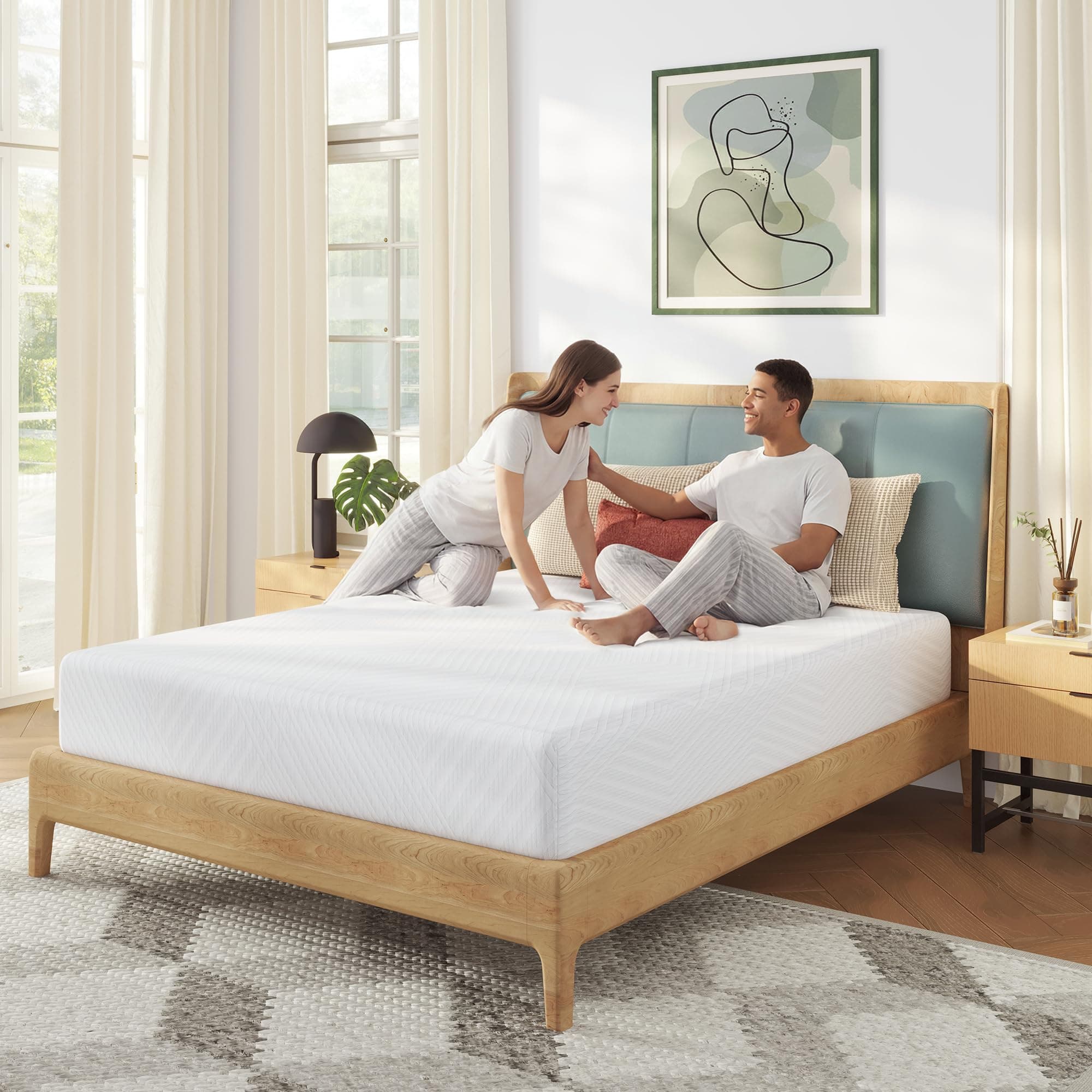 Queen Mattress in a Box, 8 inch Mattresses Made in USA, Memory Foam Medium Firm