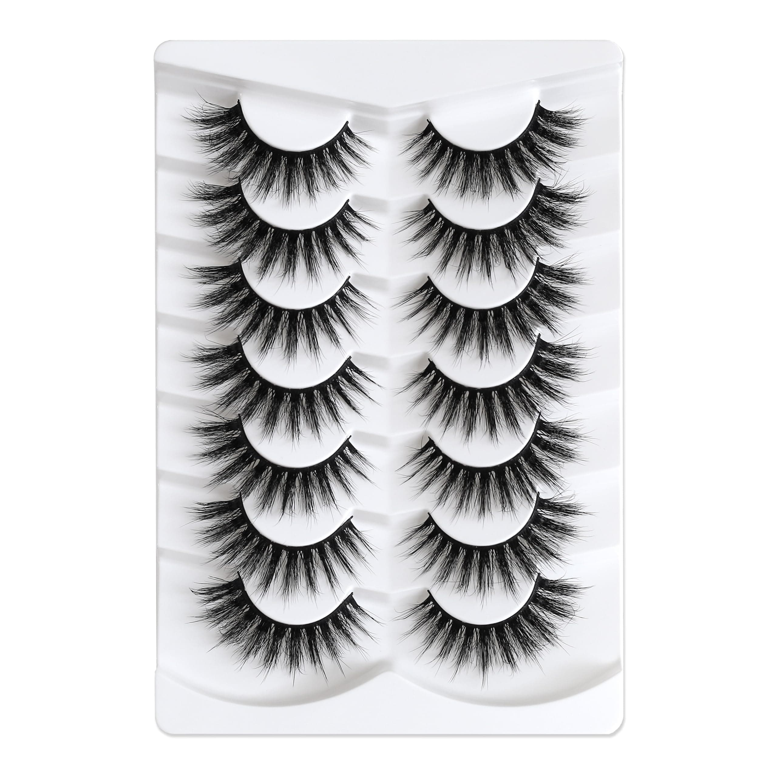 Happy Heartbeat False Eyelashes Fluffy Thick Dramatic Soft Faux Mink Lashes Volume Long Natural Wispy Reusable Makeup Fake Eye Lashes Pack 7 Pairs(No.365)