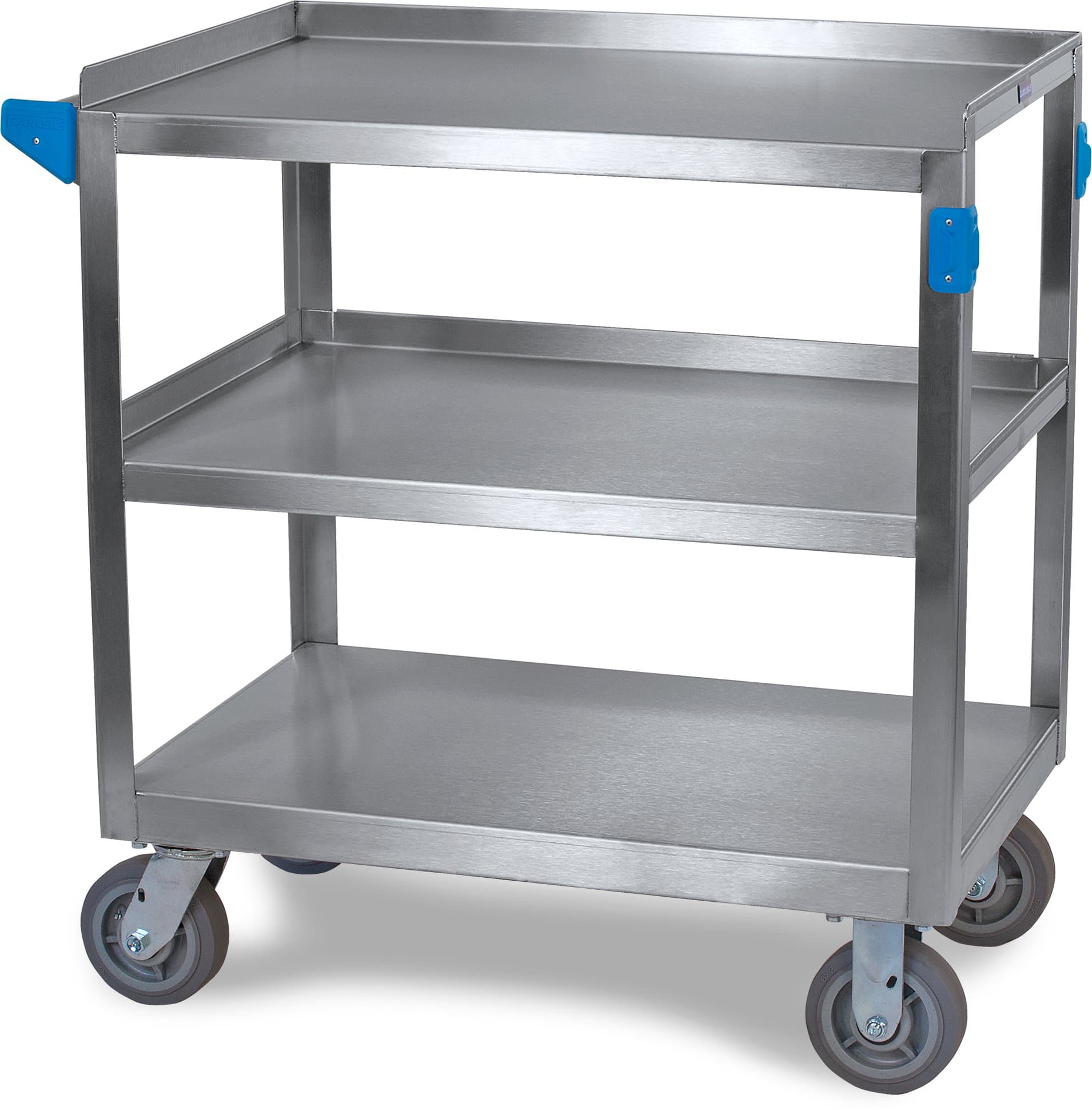 Carlisle FoodService Products UC7032133 Stainless Steel Utility Cart, 700 lbs Capacity, 33" Long x 21" Wide x 36" High, 3 Shelf