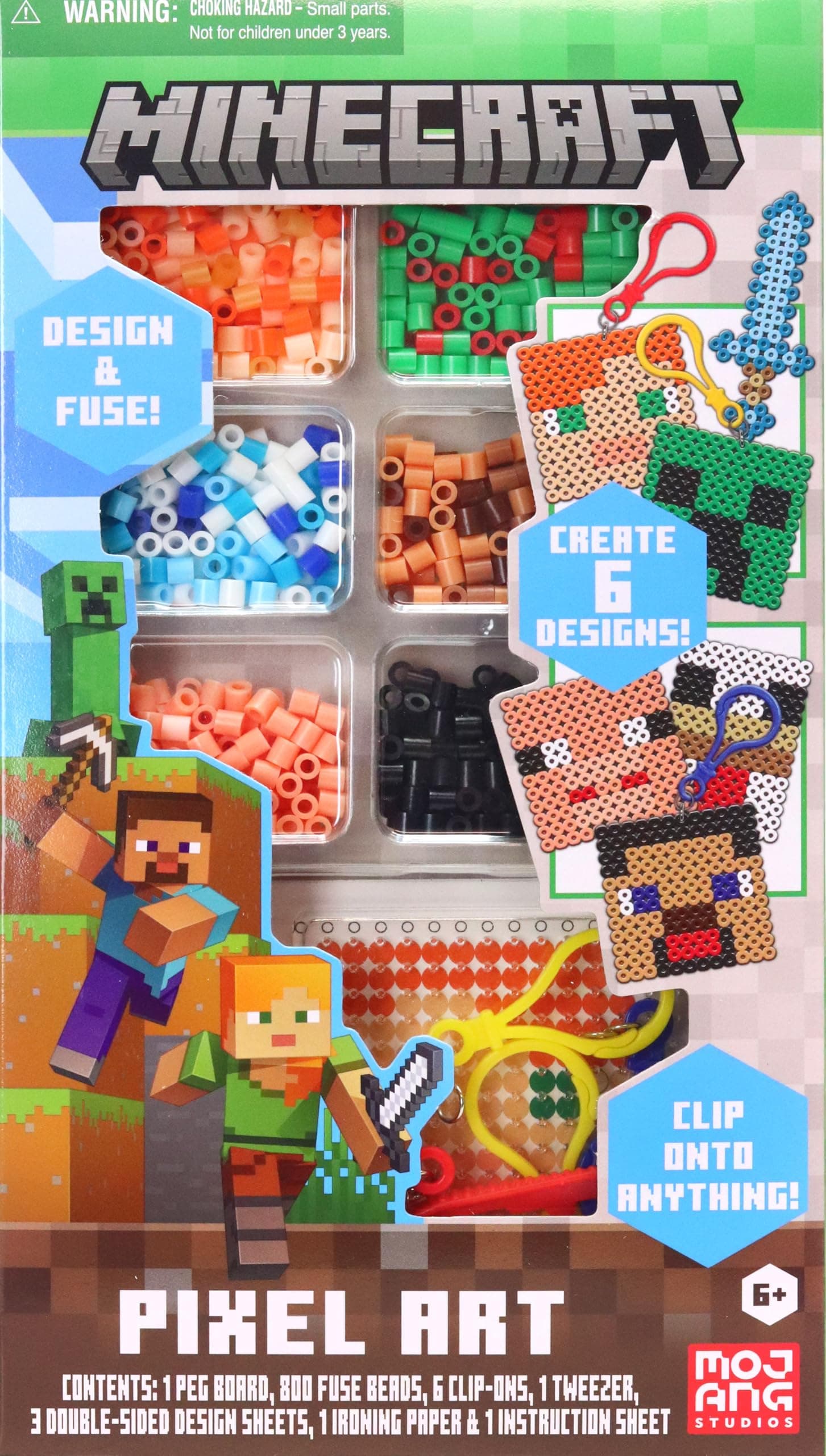 Minecraft Pixel Art Creations, 813-Piece Crafting Activity Kit