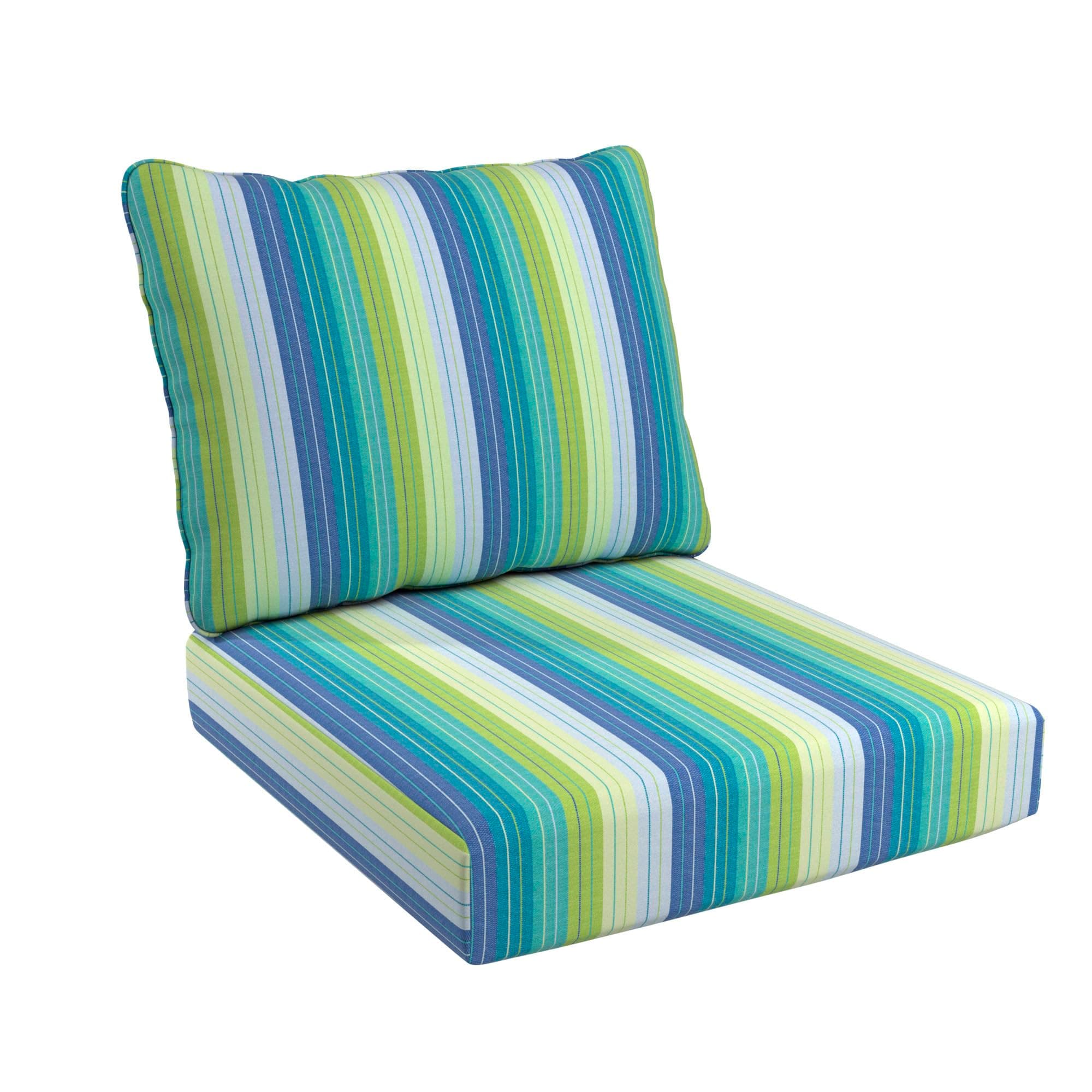 California Umbrella Densified Fiber Deep Seat Cushion, Seville Seaside