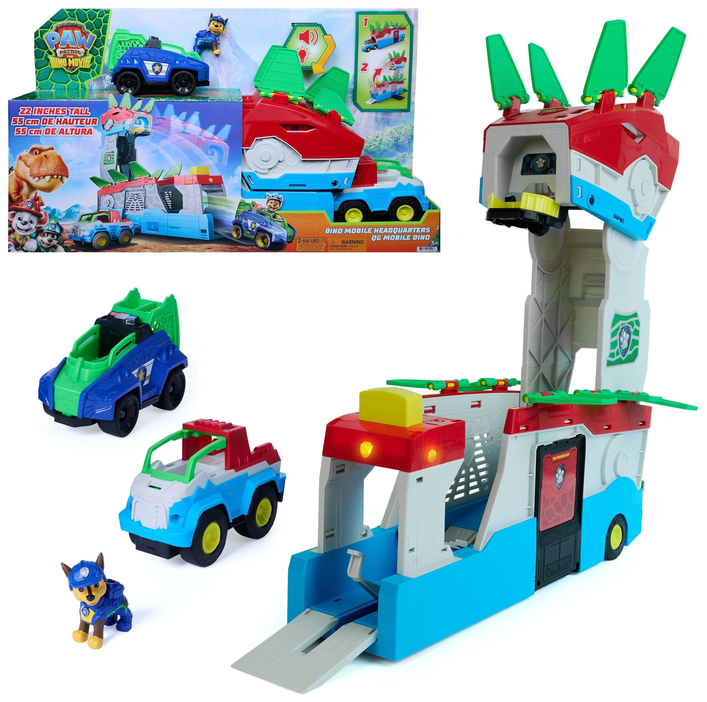 PAW PATROL: The Dino Movie 2-in-1 Dino Headquarters, Ages 3+