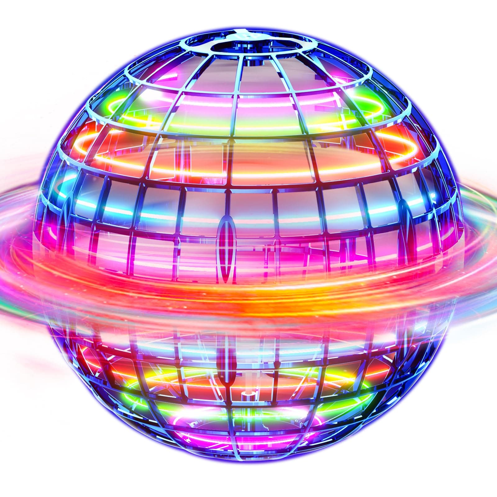 Flying Orb Ball (Blue, 2026 Upgraded) with Dazzling Lights, Magic Hover Spinner, Cool Boomerang Drone, Floating Cosmic Globe, Kids Outdoor Toys, for 6 7 8 9 10 Year Old Boys Girls