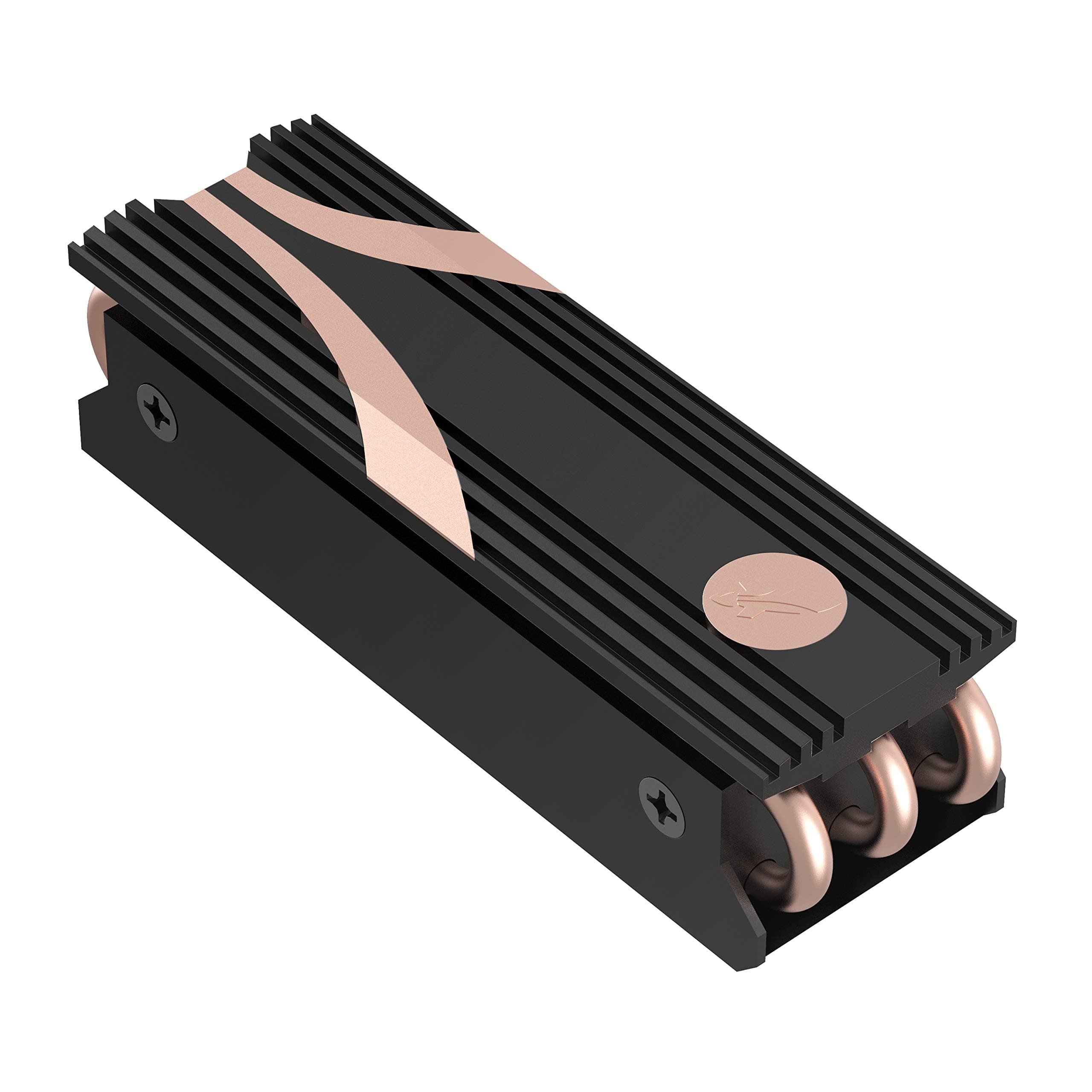SABRENT SSD M.2 NVMe Heatsink with Built-in Screw, Aluminum m2 heatsink with Thermal Silicone Cooling Pads, NGFF SATA Heat Pipe Cooler fits PC, Desktop Computer, DIY Computer Builder, PS5 (SB-HTSK)