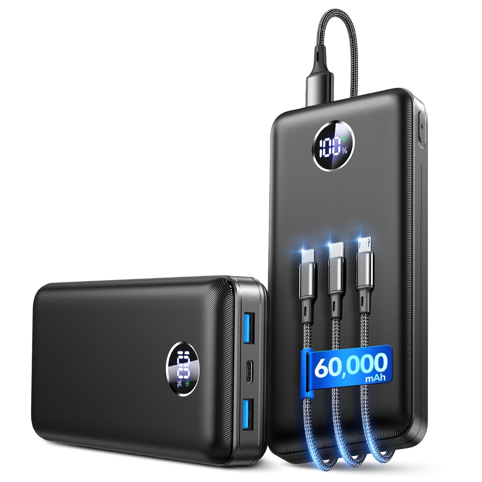 IAPOS Portable Charger 60000mAh, 5-Device Charging Power Bank Battery Pack