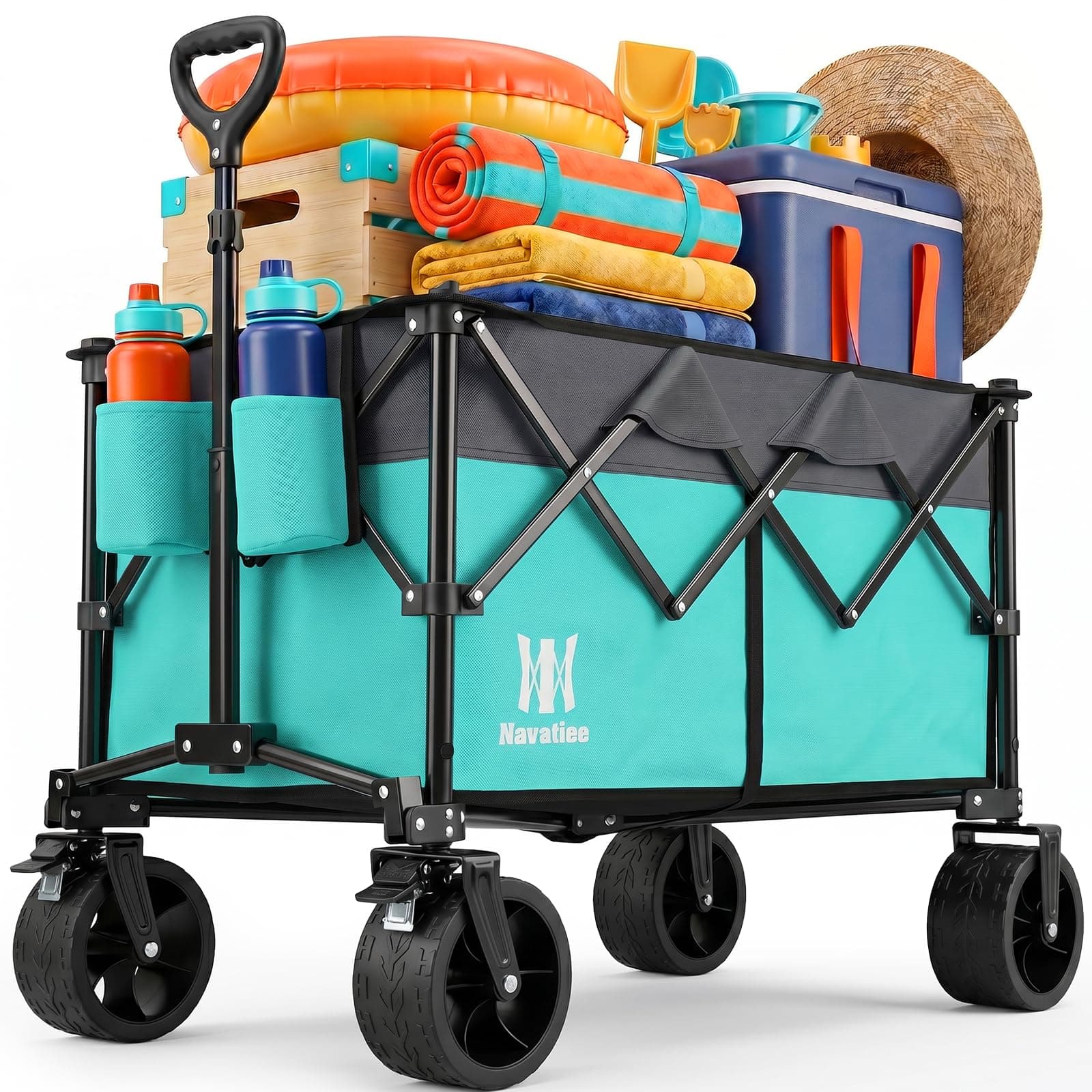 Navatiee Collapsible Foldable Wagon T1 Light Blue&Grey