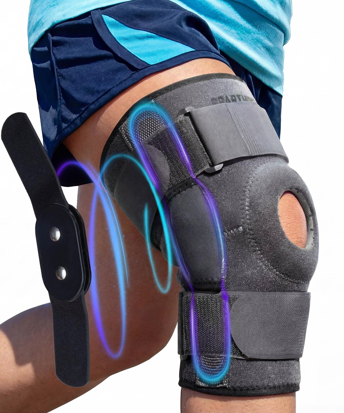 Sparthos Knee Brace for Women & Men - Meniscus Tear Support - Gray-L
