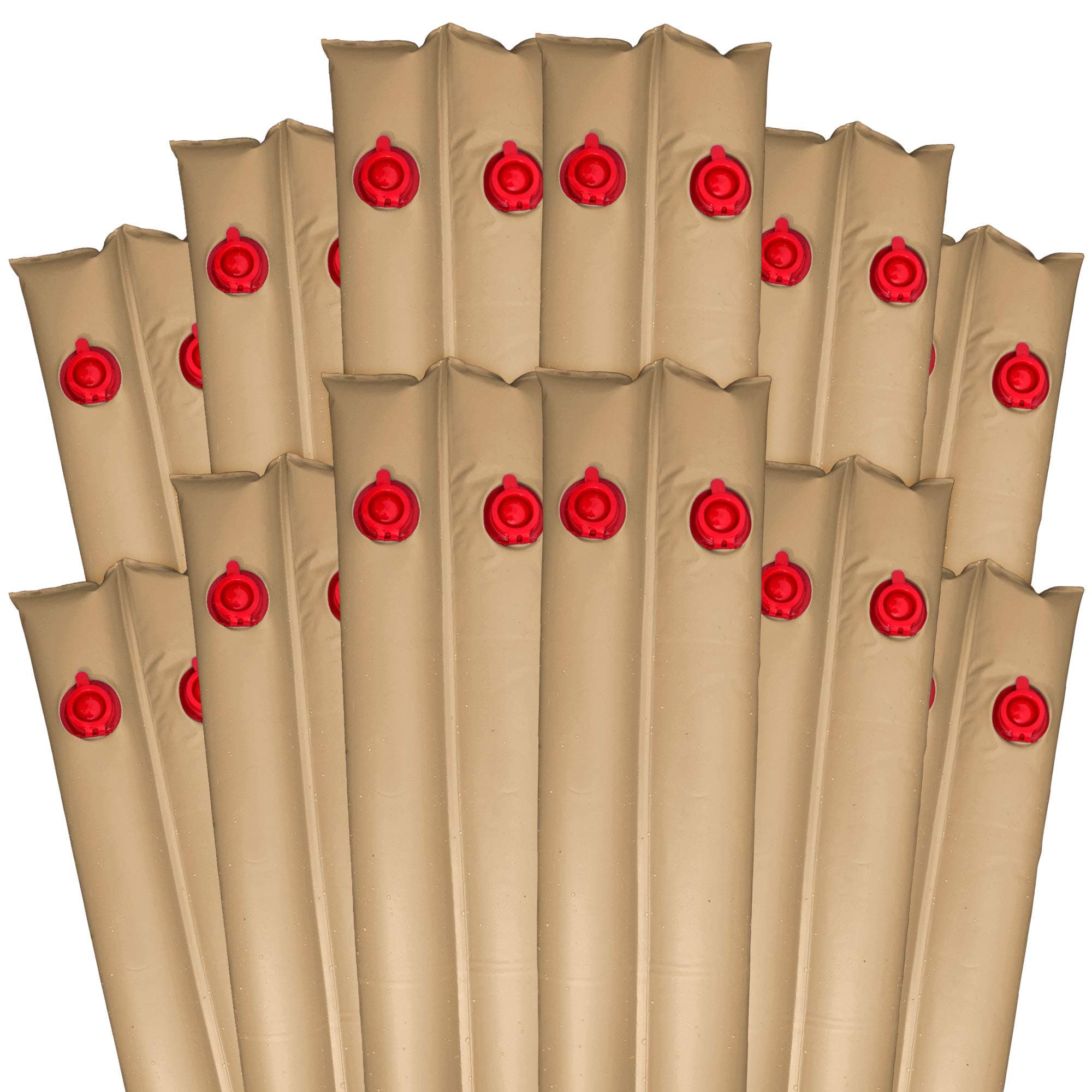 Robelle 3811-20-TAN-12 Premium 20g. Double-Chamber 10-Foot Tan Winter Water Tube for Swimming Pool Covers, 12-Pack