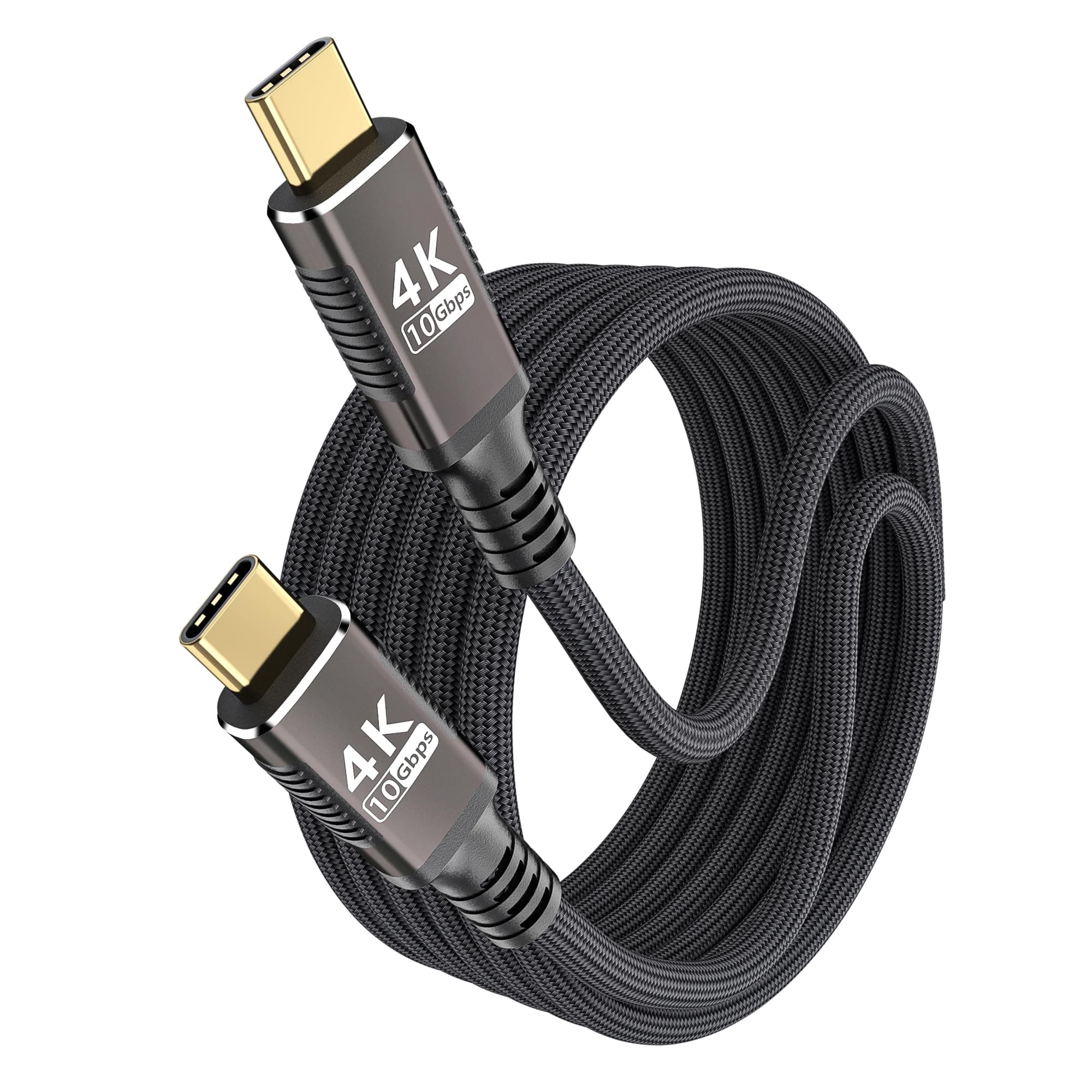 KMMXXCPM Long USB-C Cable 10FT/3 M Compatible with Thunderbolt 3,Type-C Fast Charging 100W 5A PD3.0,USB C 3.1 Gen 1 Cable High Speed 10Gbps Data Transfer,4K@60Hz/2K@120Hz Video Output Monitor Cord.