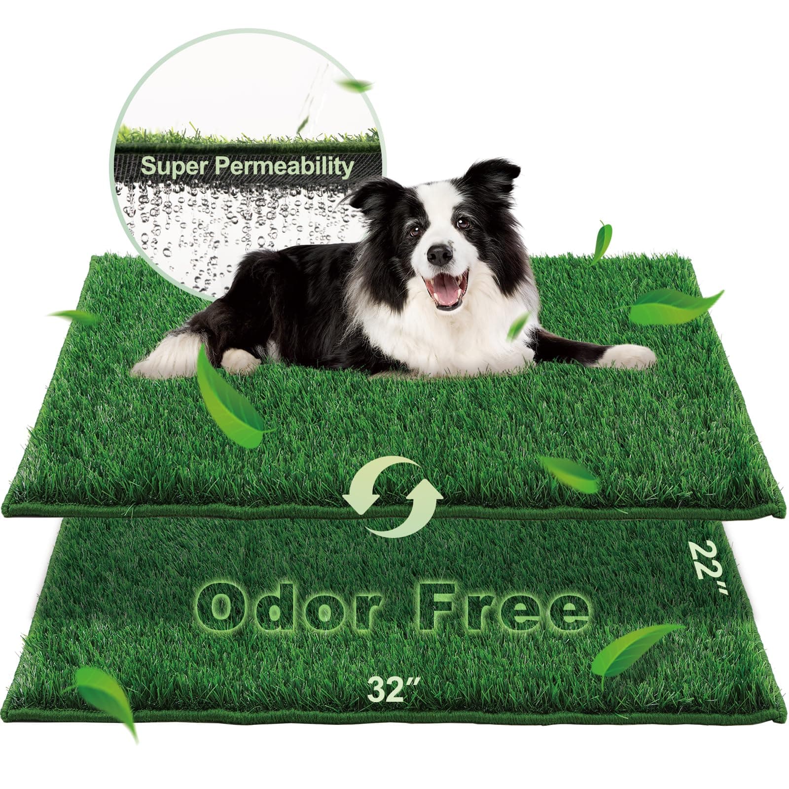 HQ4US 4LEGS Grass Pee Pads for Dogs Potty, Artificial Grass Patch Odor Free