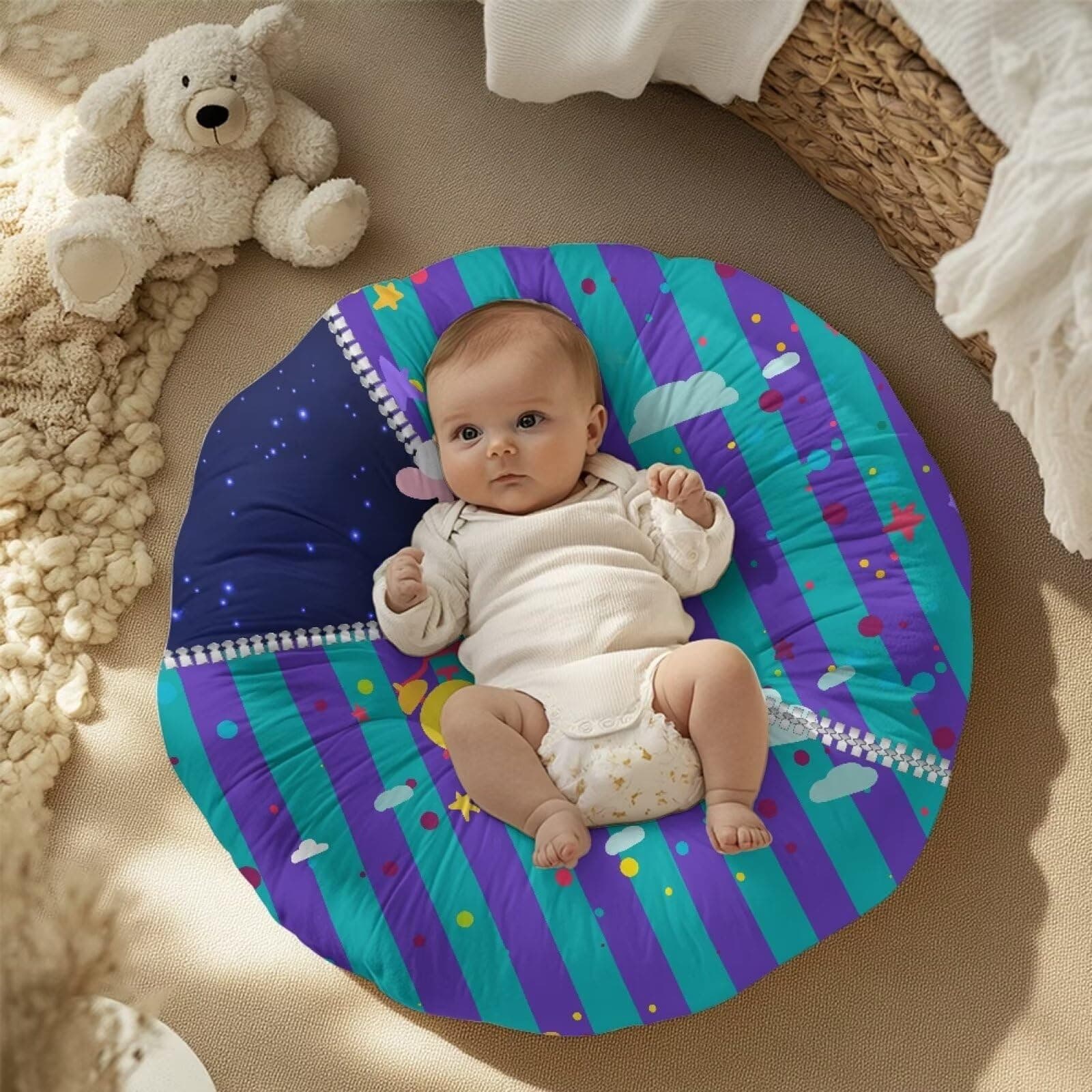 YUVAMAGIMO Sheep Newborn Lounger Cover Removable Covers for Infant Lounger Soft Snug Fitted Baby Lounger Pillow for Newborn Cover Comfortable Lounger Slipcover for Newborn Baby