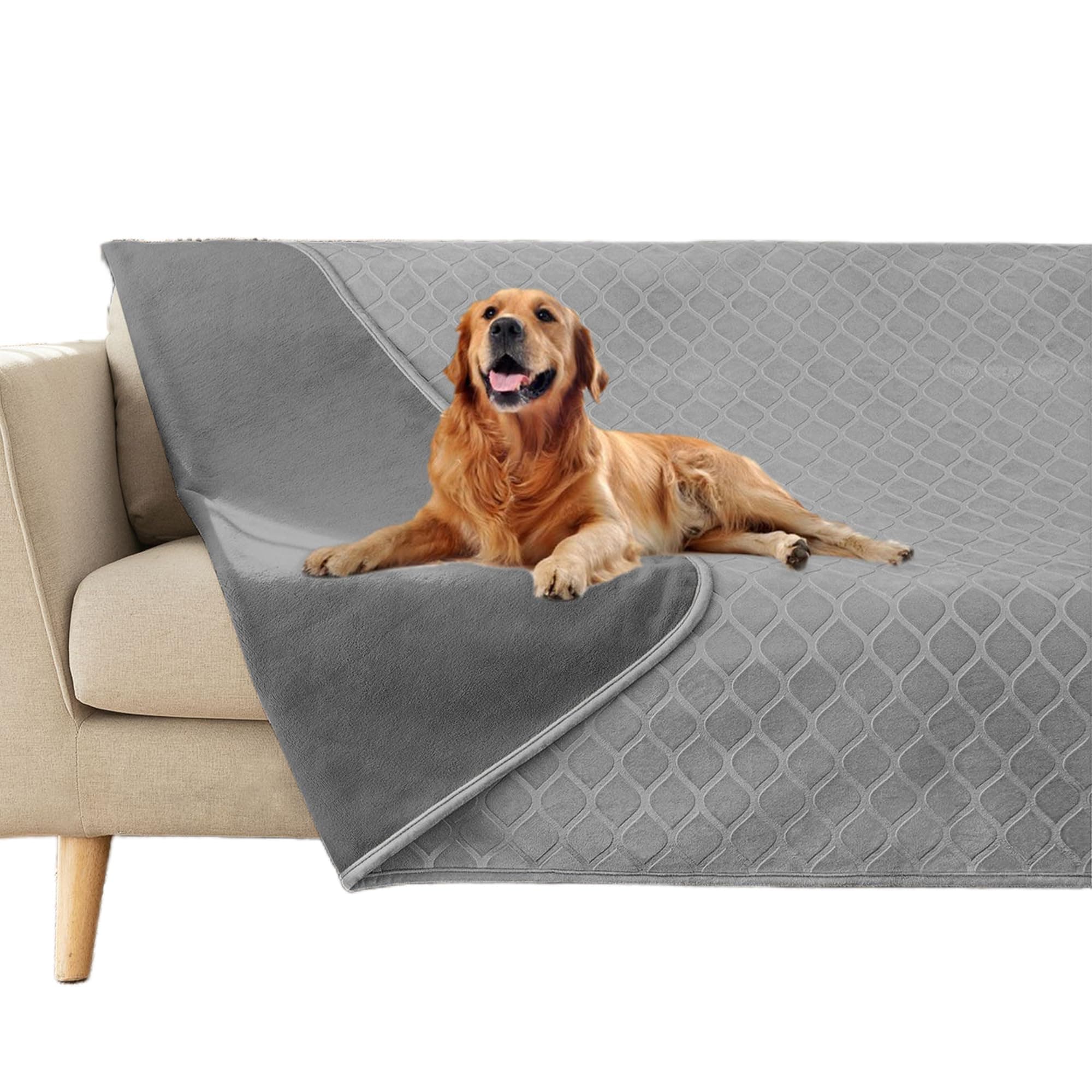 fuguitex Waterproof Dog Blanket Bed Cover Dog Crystal Velvet Moroccan Fuzzy Cozy Plush Pet Blanket Throw Blanket for Couch Sofa