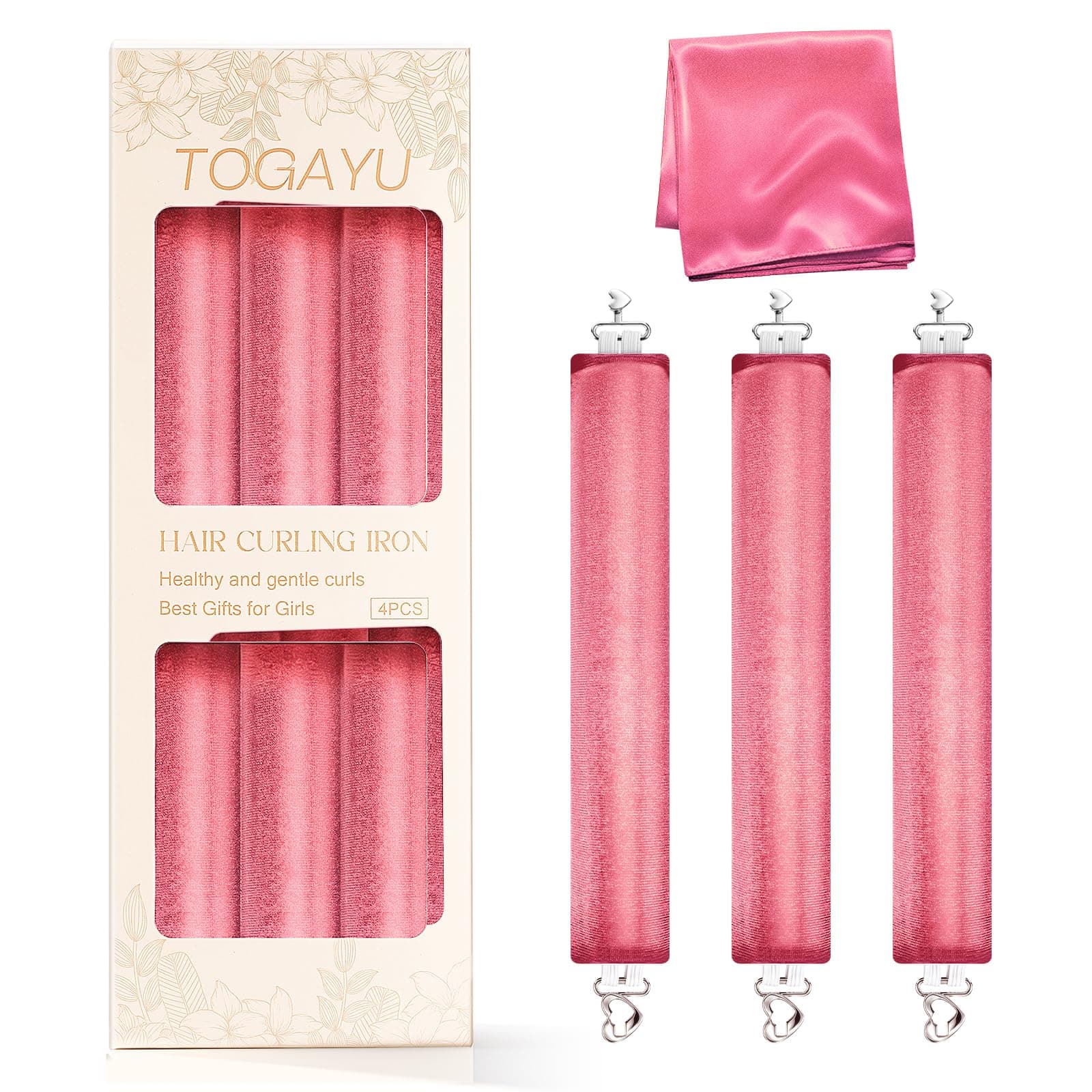 Togayu Heatless Curls Overnight Hair Care Set - Jumbo Velvet Hair Curlers
