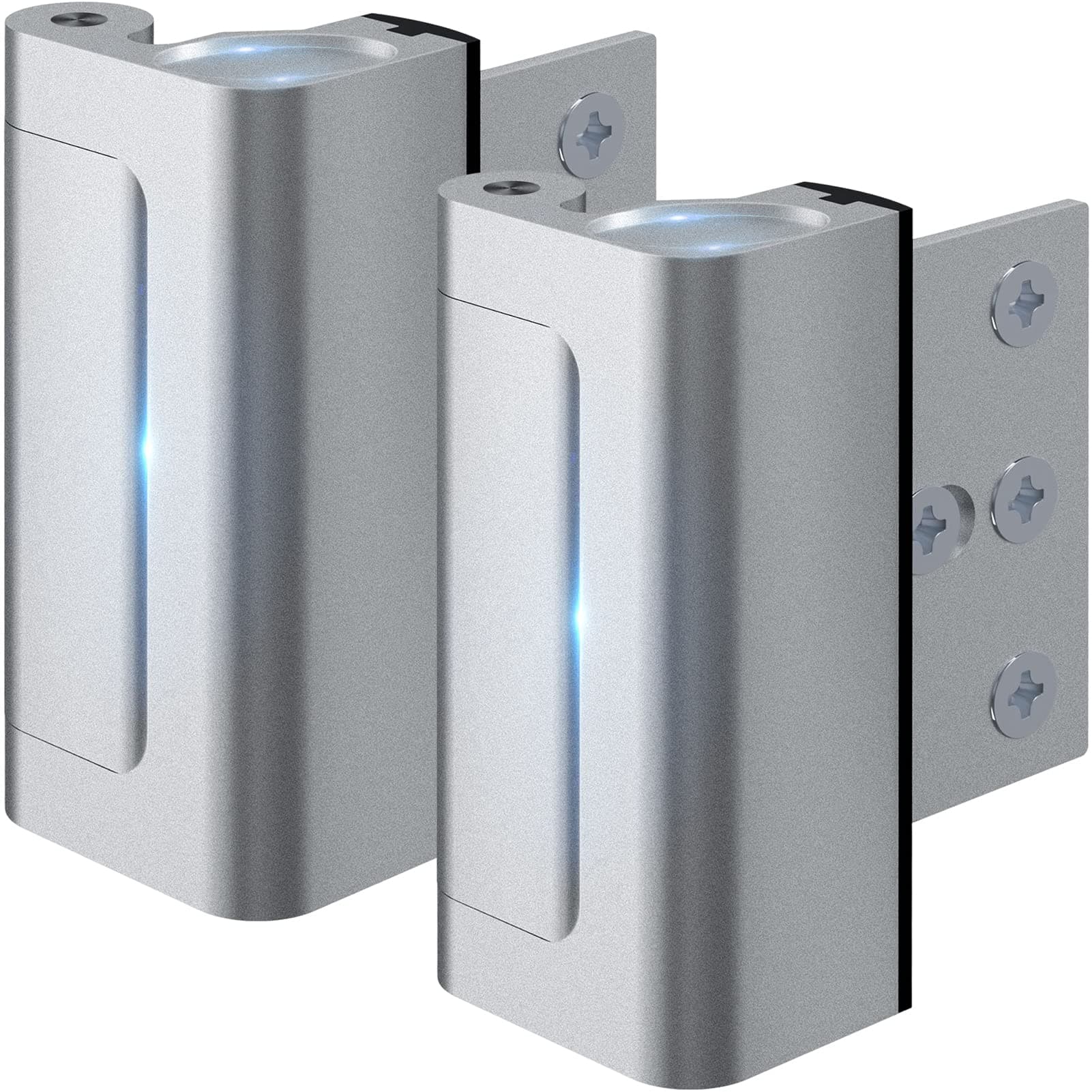 2 Pack Home Door Security Lock Withstand 800 lbs for Inward Swinging Door, Drilling Required, Door Reinforcement Lock to Prevent Unauthorized Entry, Extra Security Door Locks for Kids Security